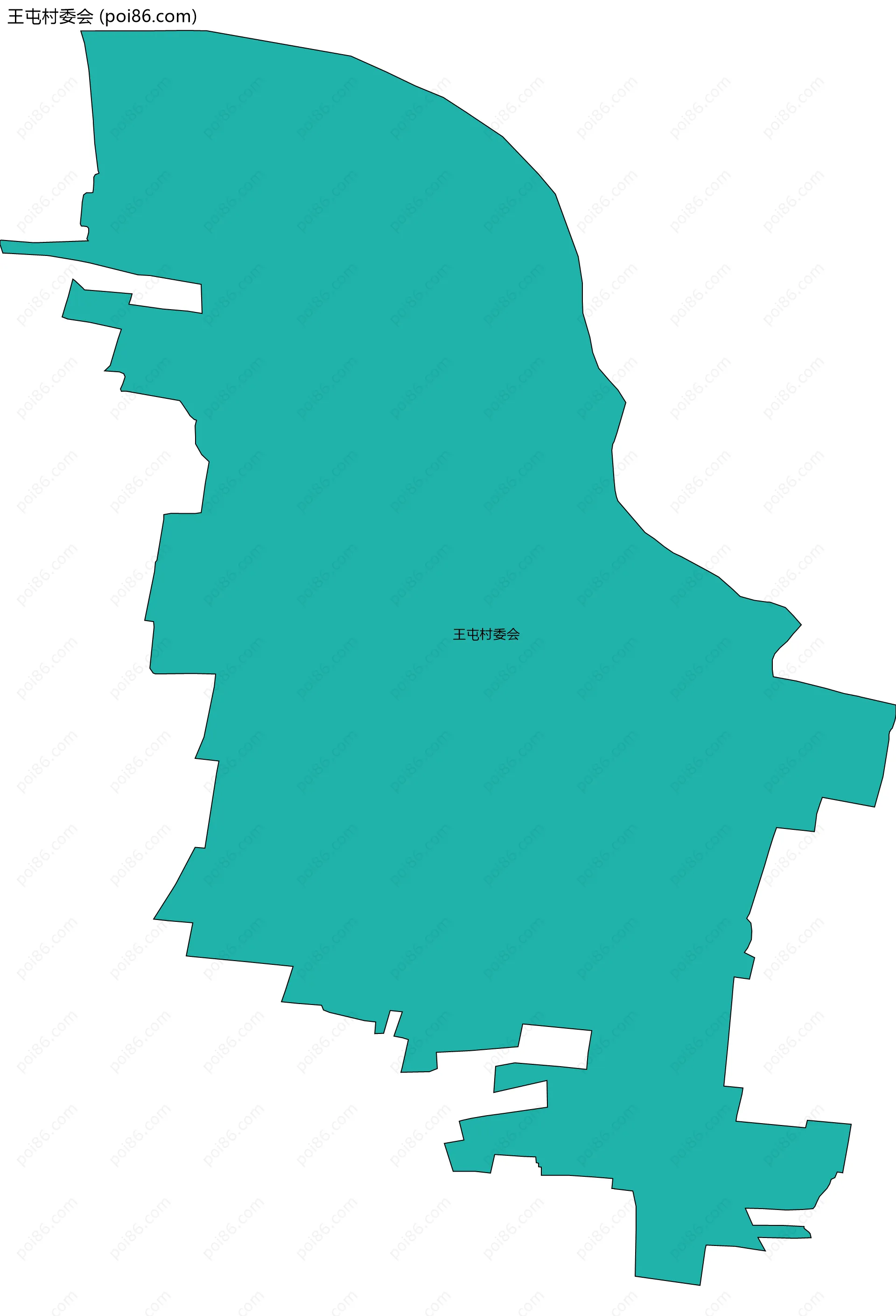 王屯村委会边界地图