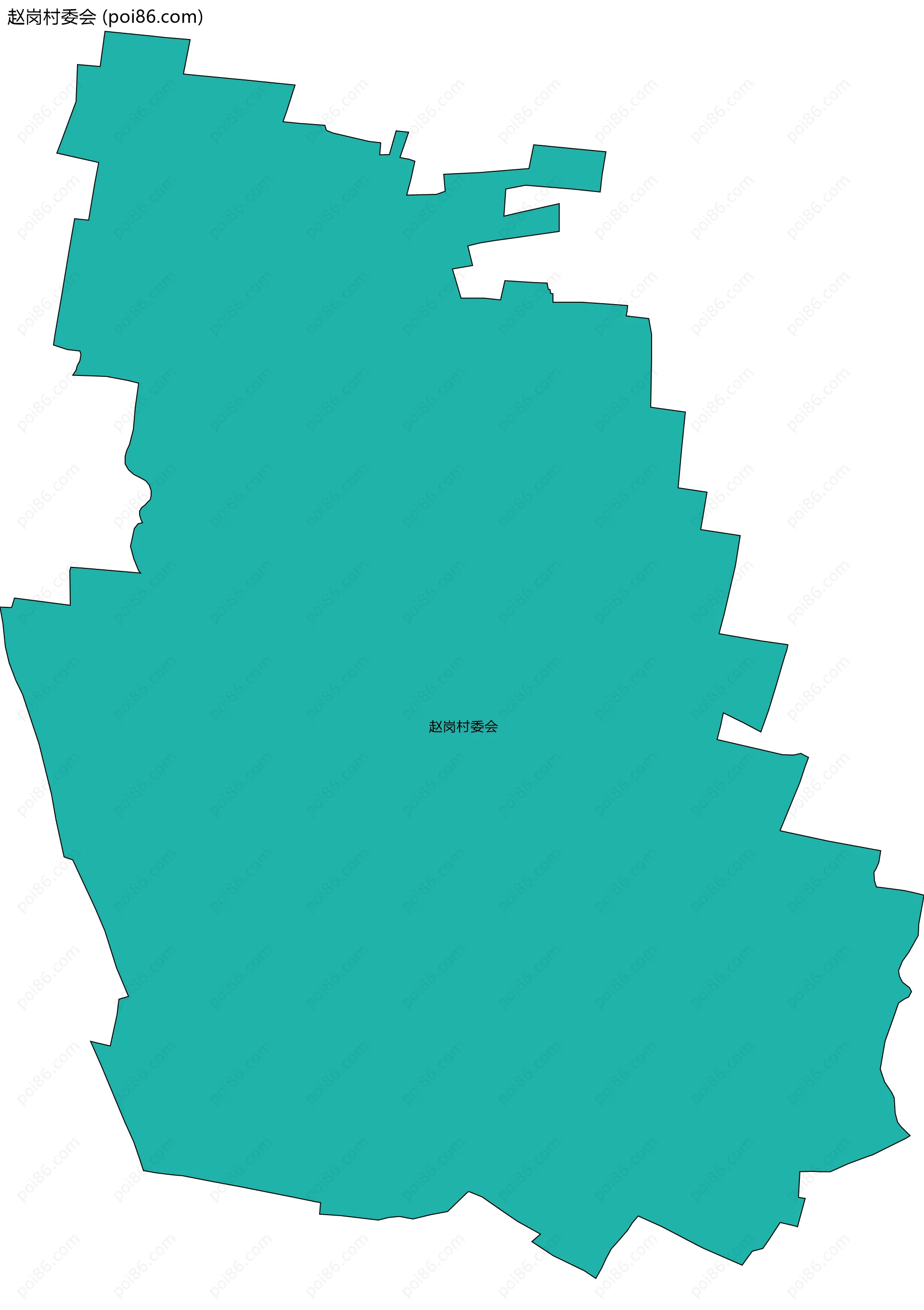 赵岗村委会边界地图
