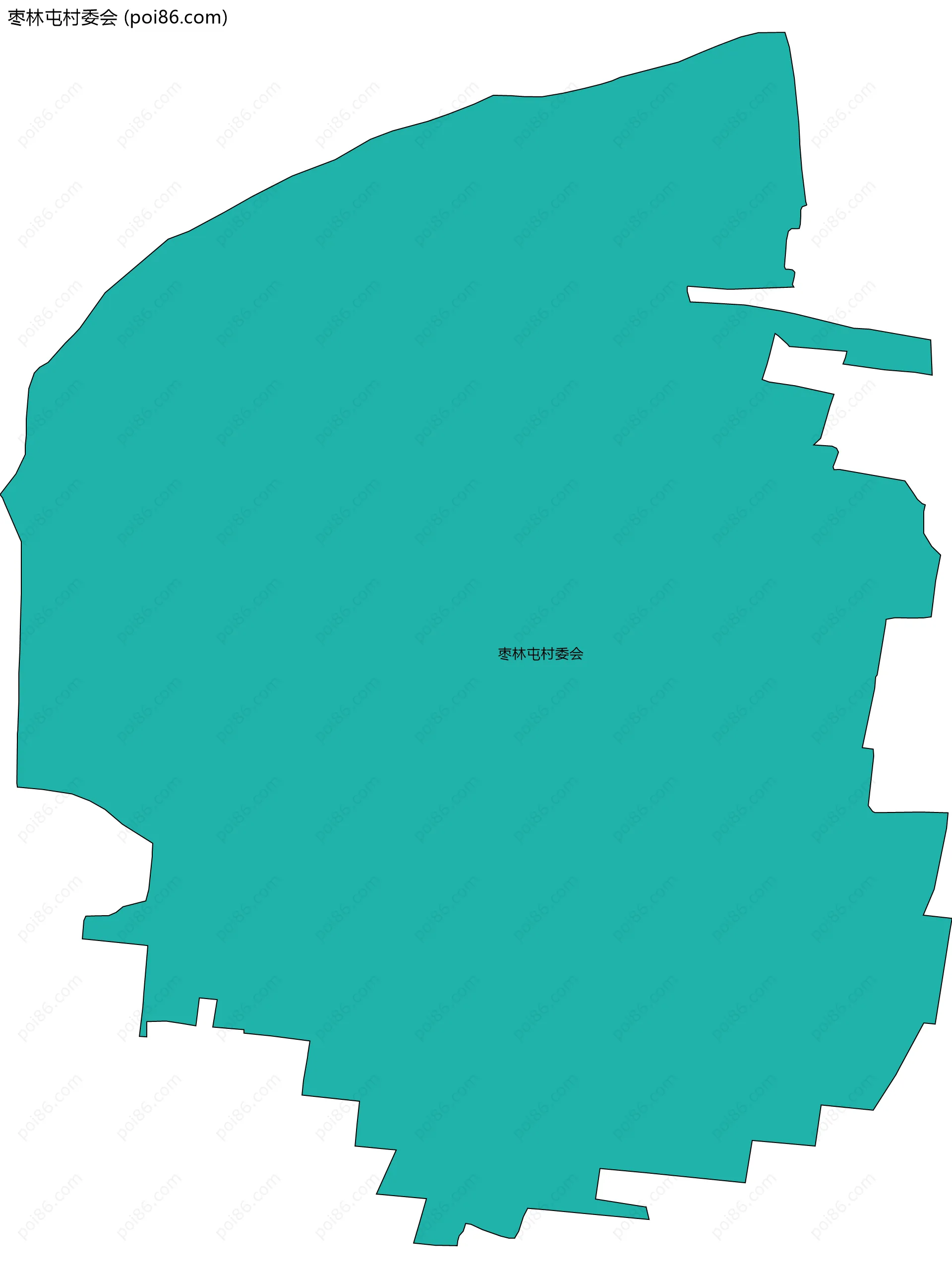 枣林屯村委会边界地图