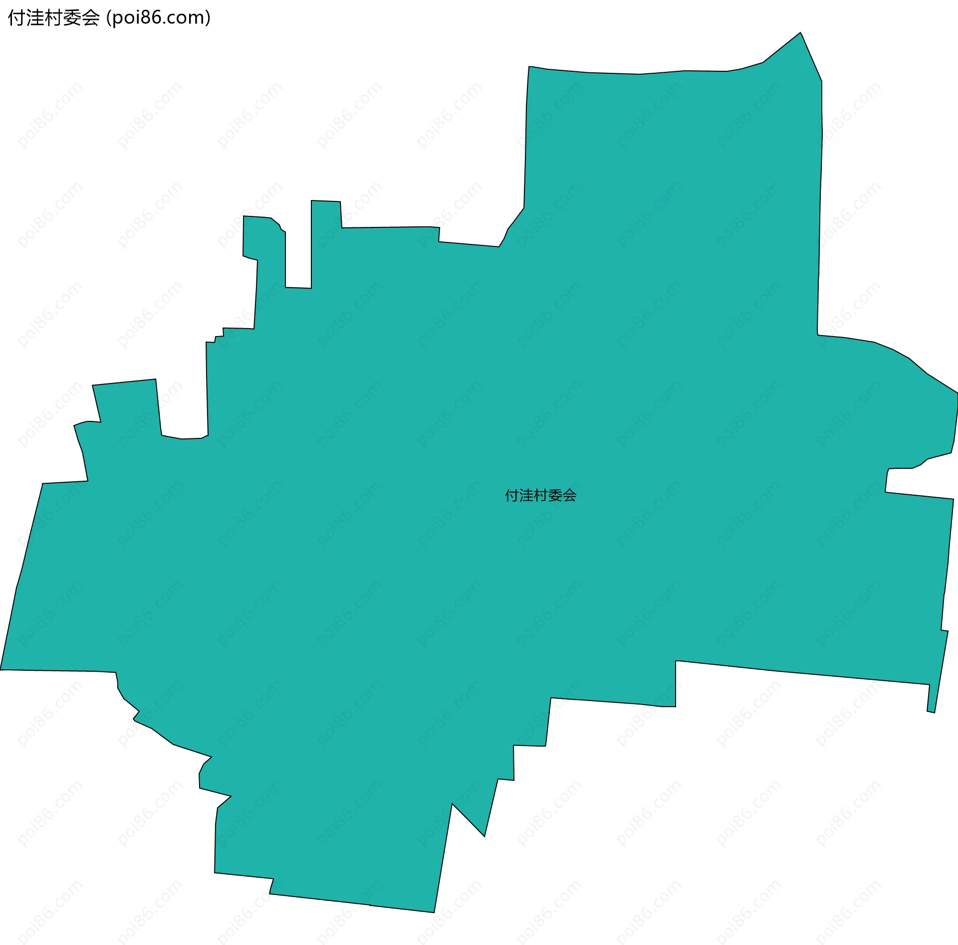 付洼村委会边界地图