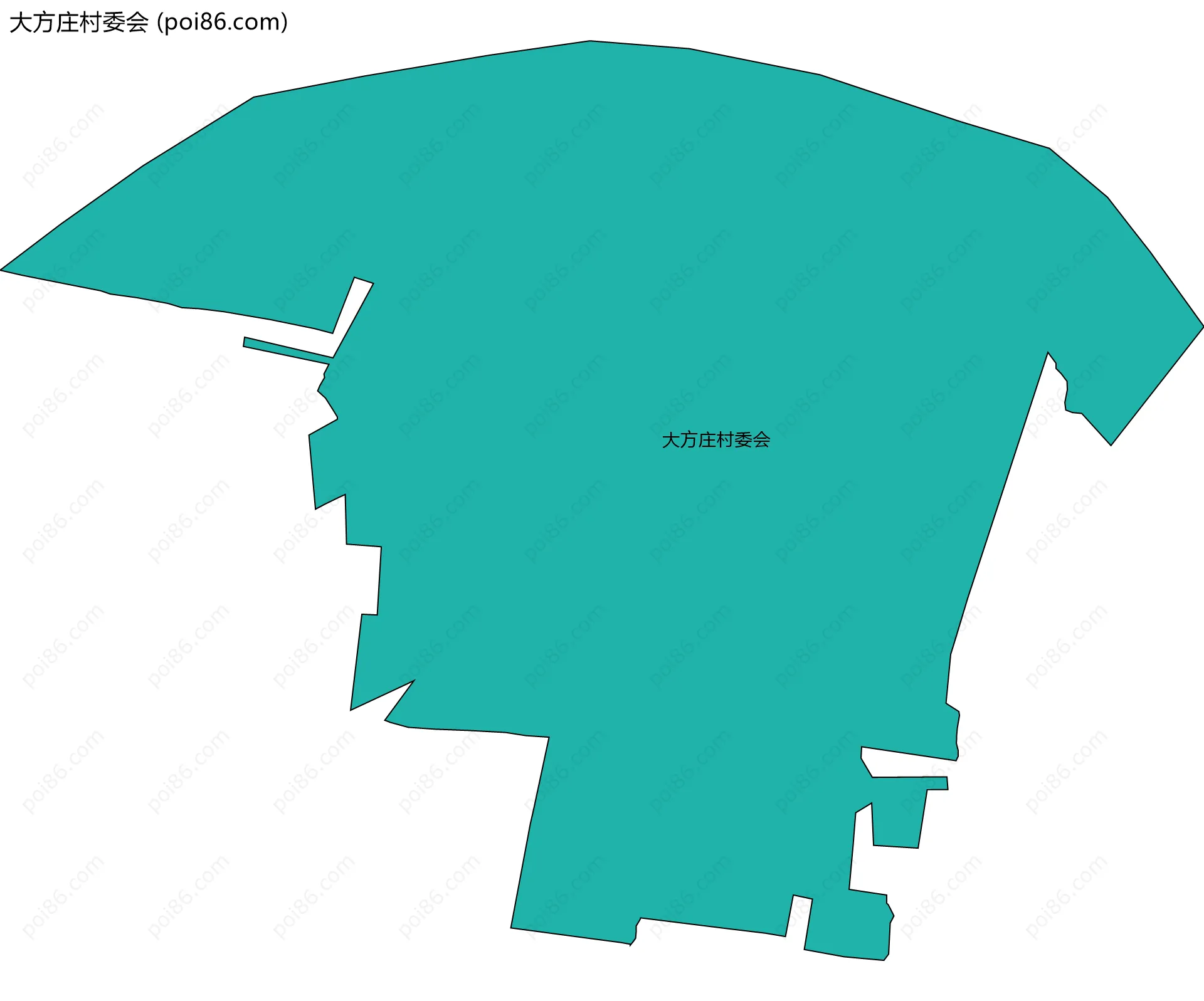 大方庄村委会边界地图