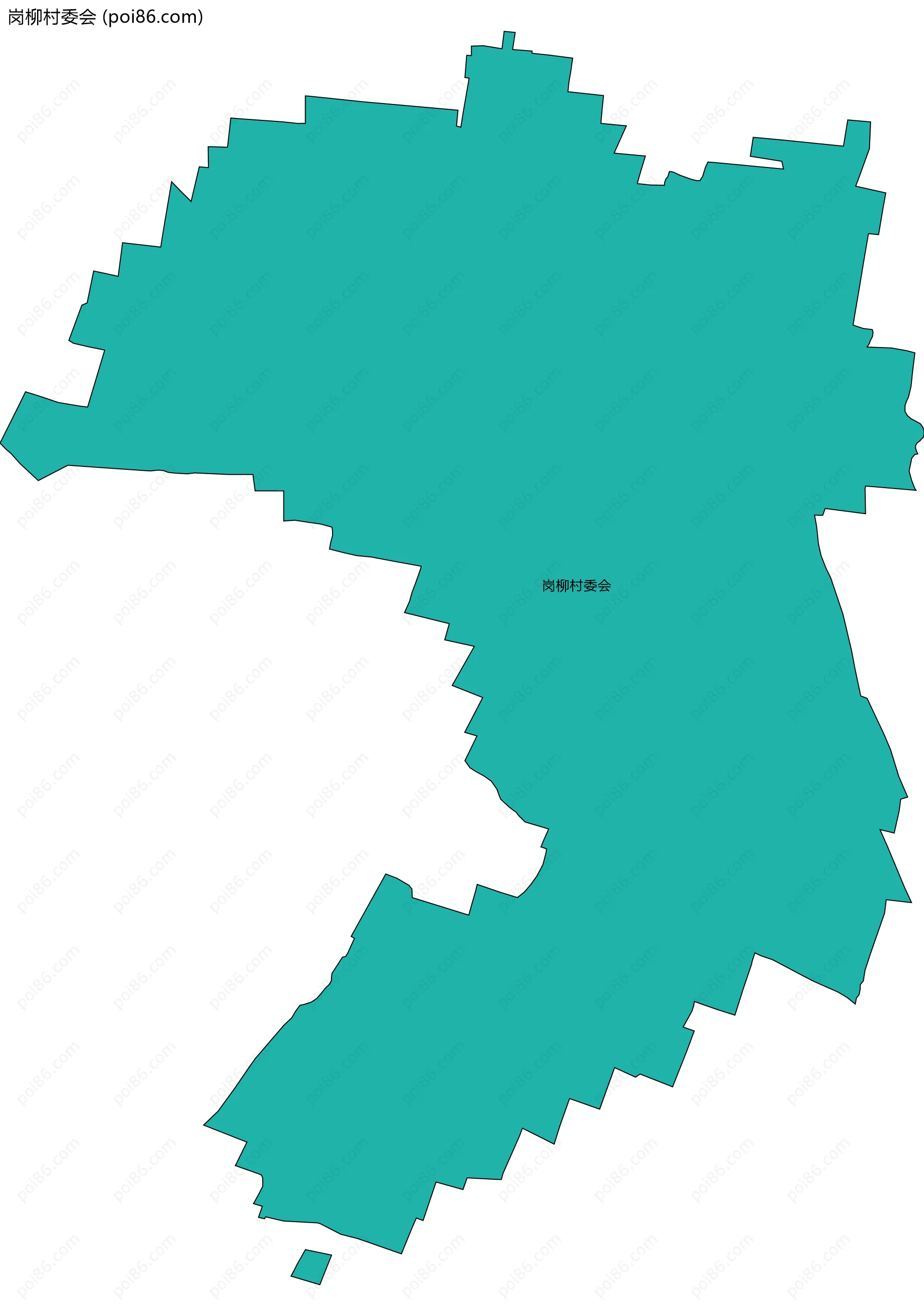 岗柳村委会边界地图
