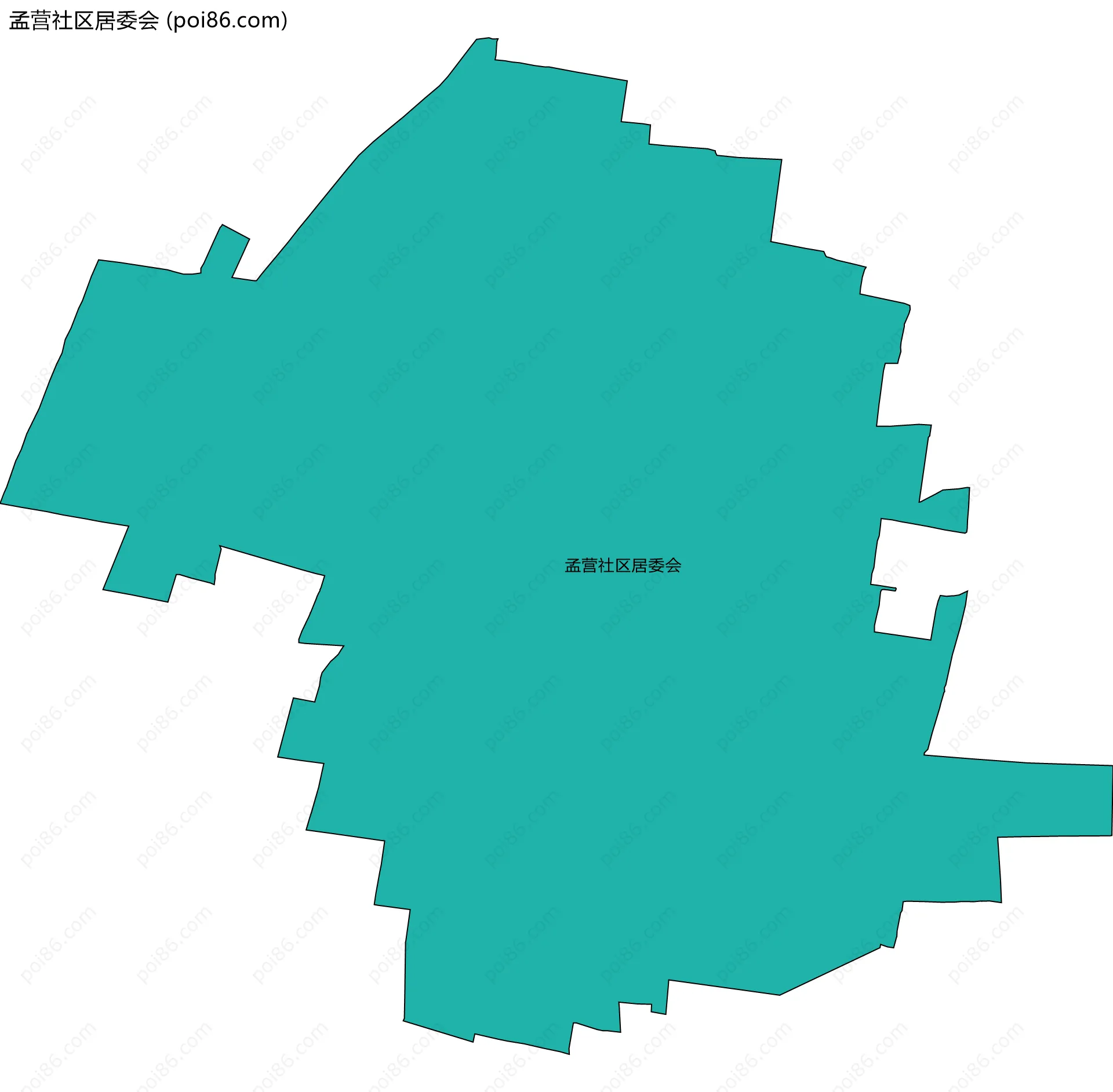 孟营社区居委会边界地图