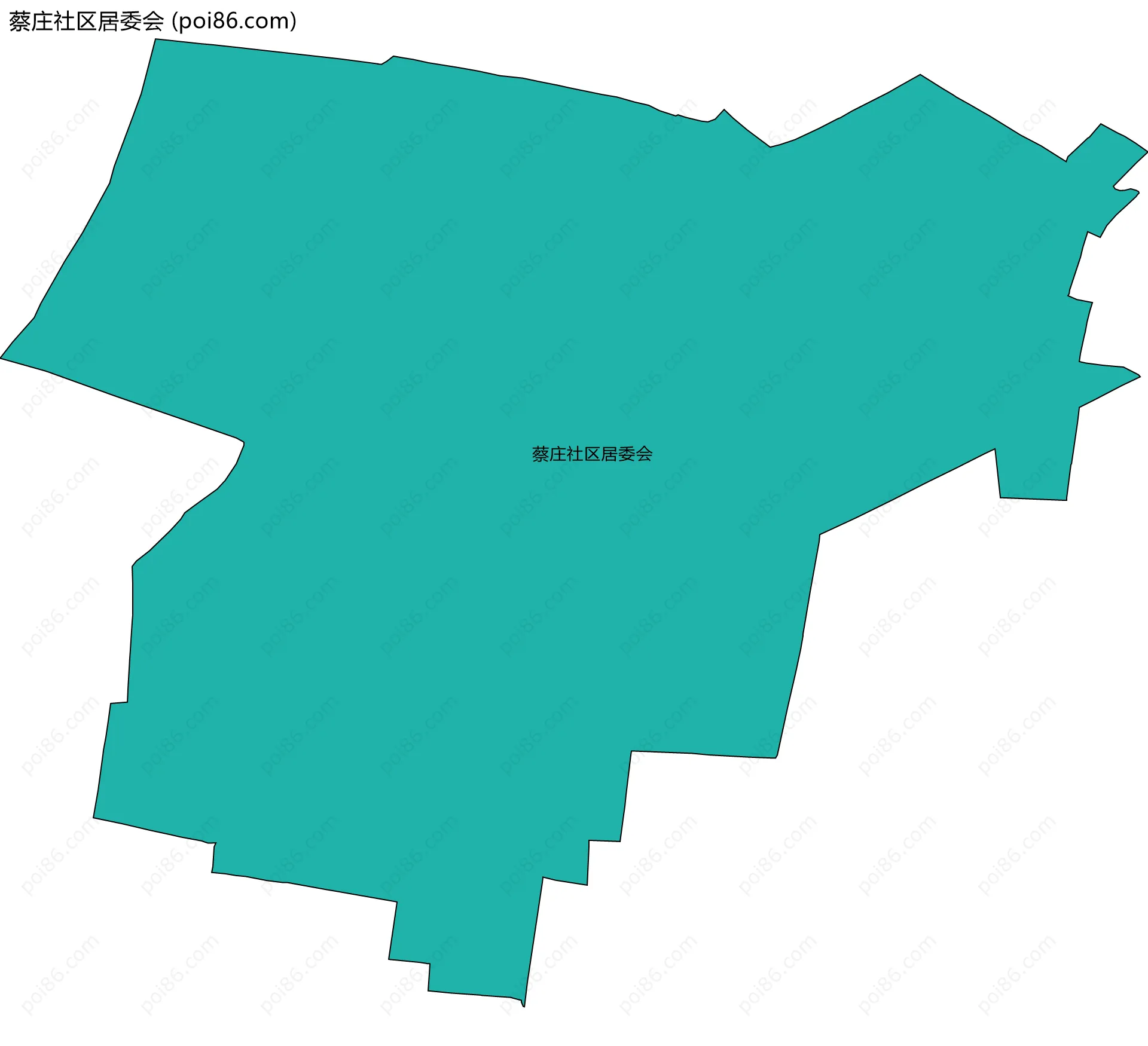 蔡庄社区居委会边界地图
