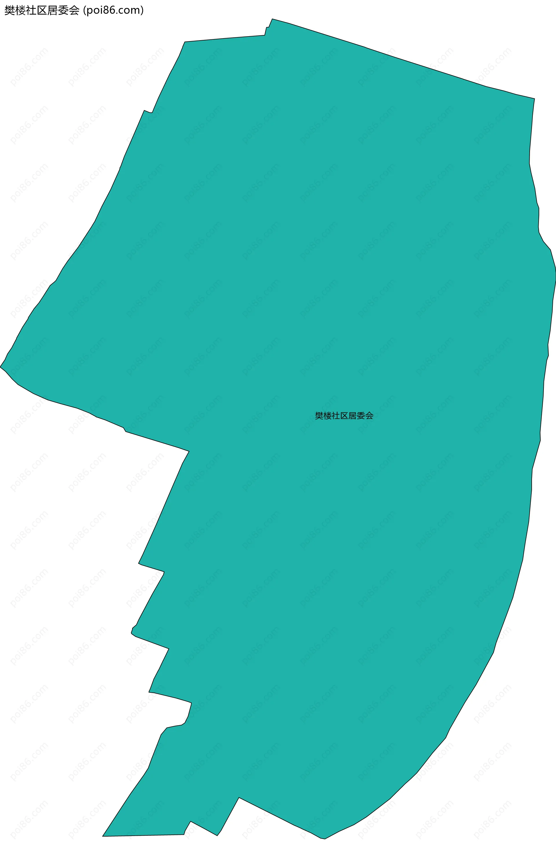 樊楼社区居委会边界地图