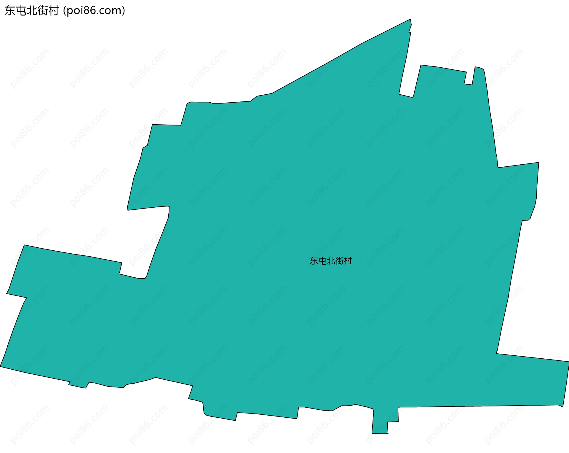 东屯北街村边界地图
