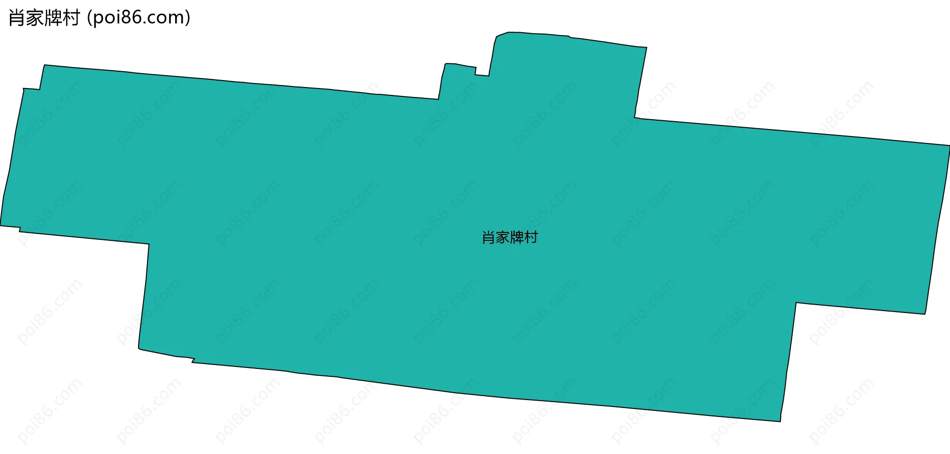 肖家牌村边界地图