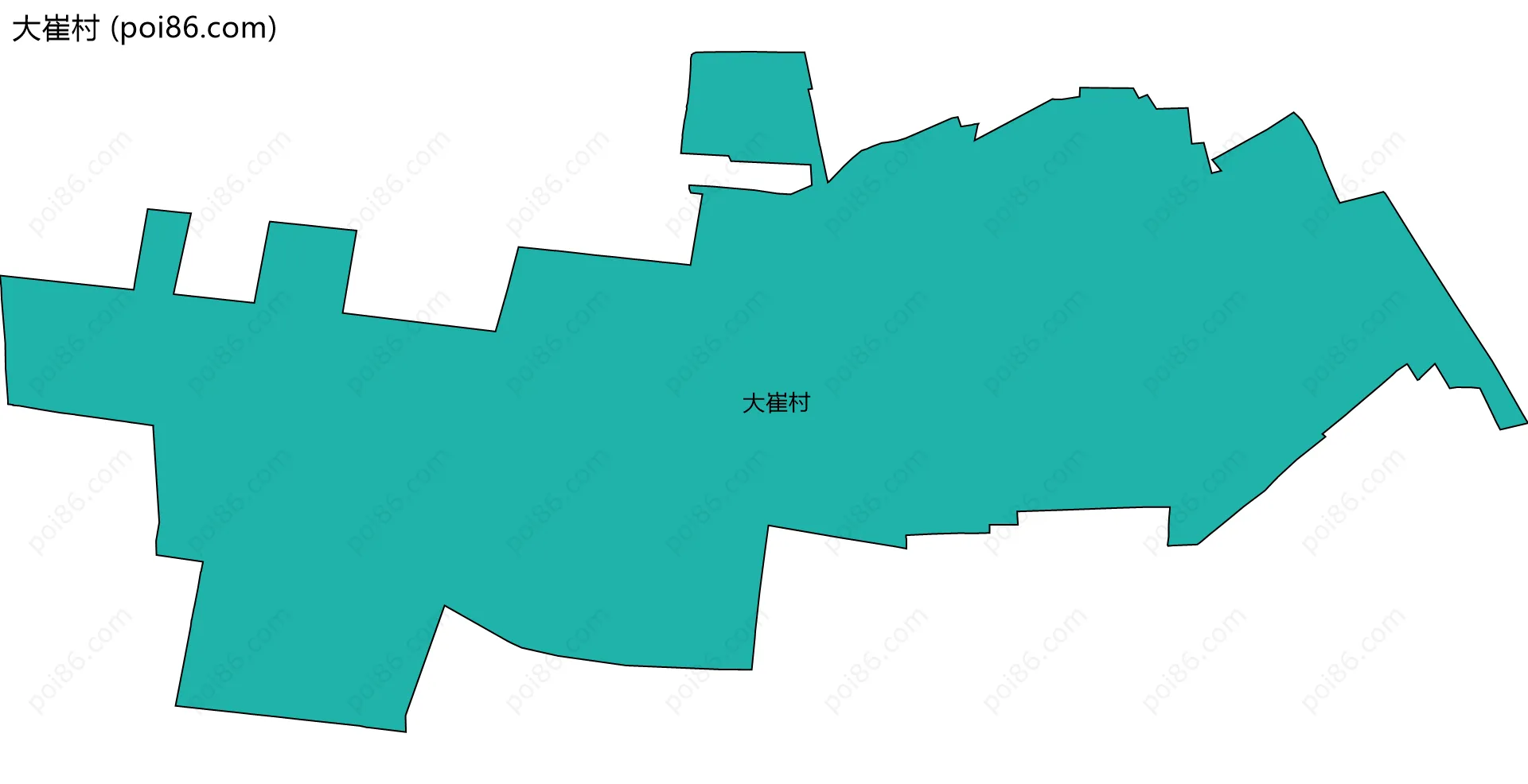 大崔村边界地图
