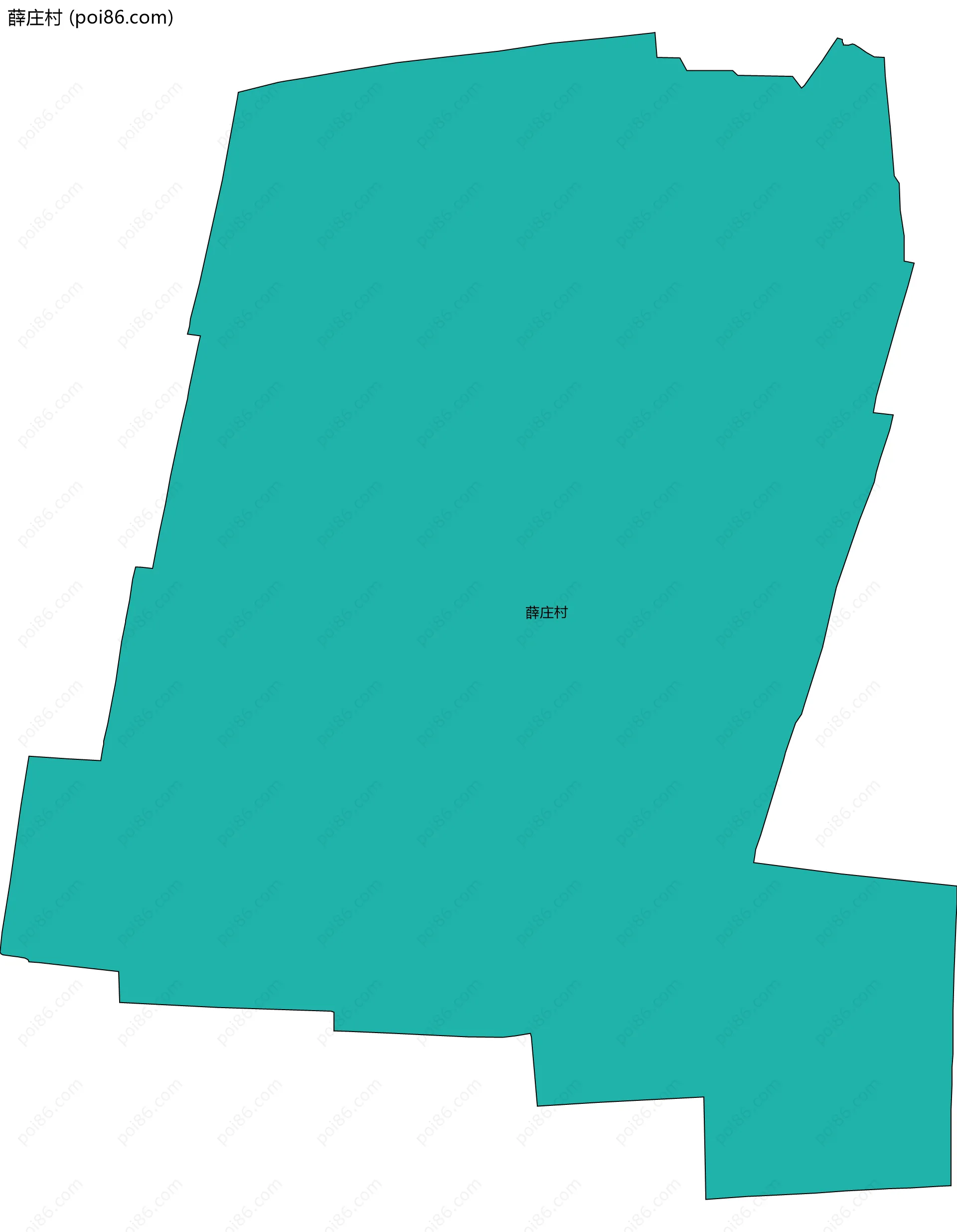 薛庄村边界地图