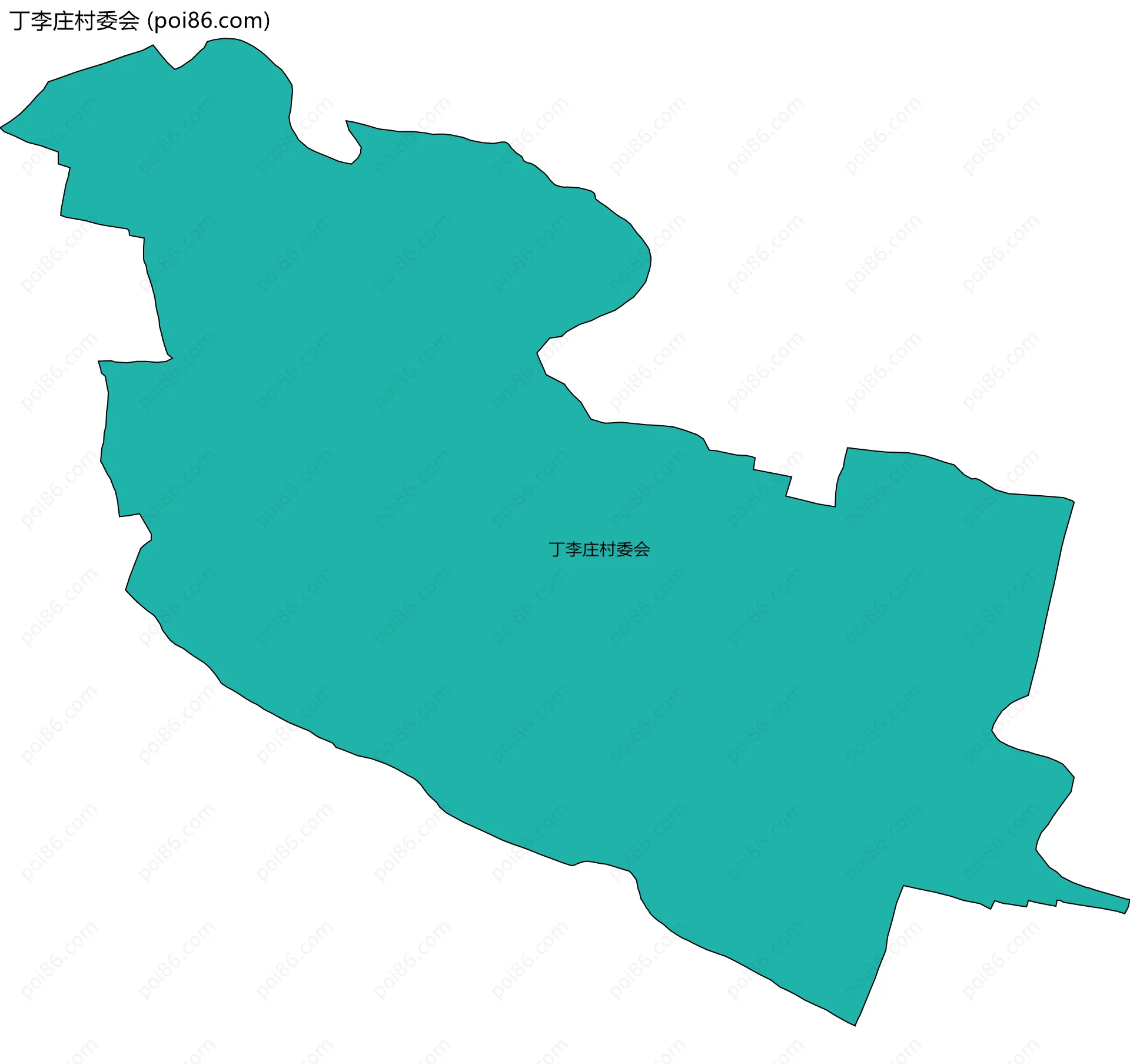 丁李庄村委会边界地图