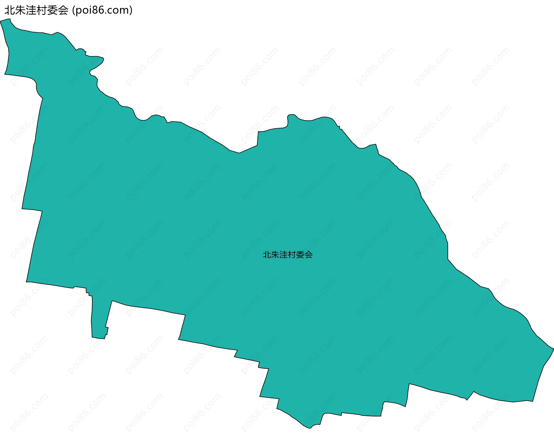 北朱洼村委会边界地图