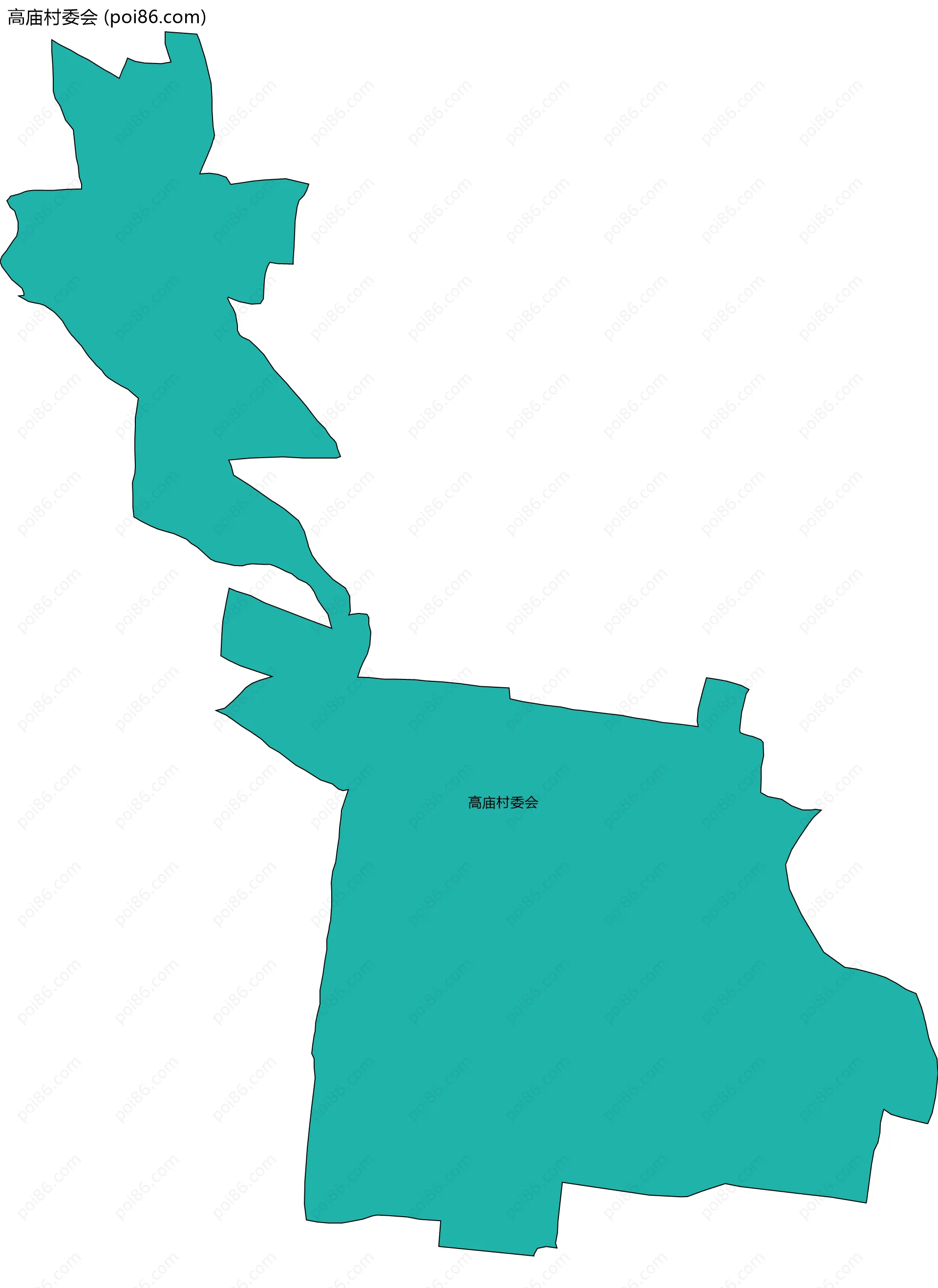 高庙村委会边界地图