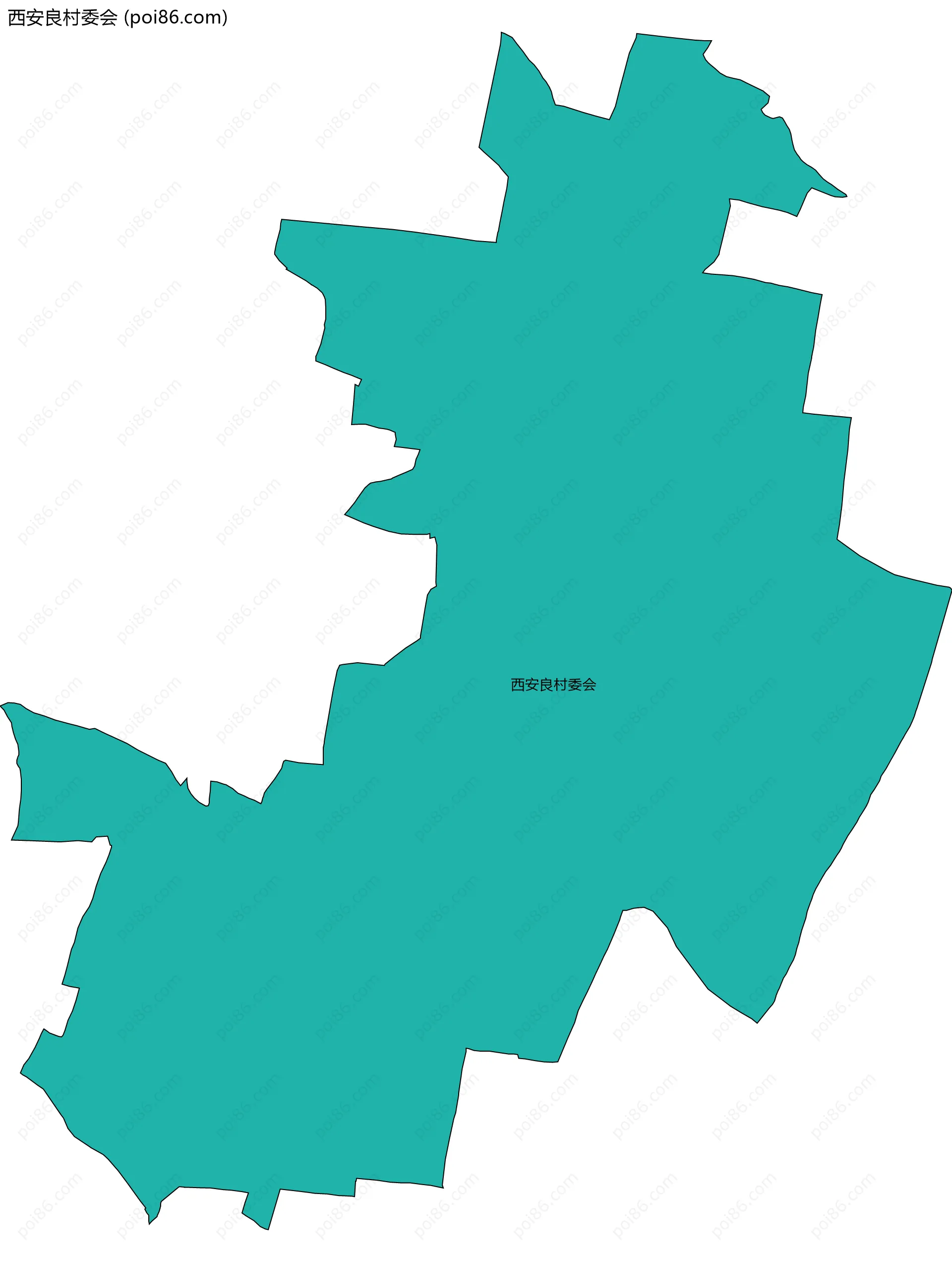 西安良村委会边界地图