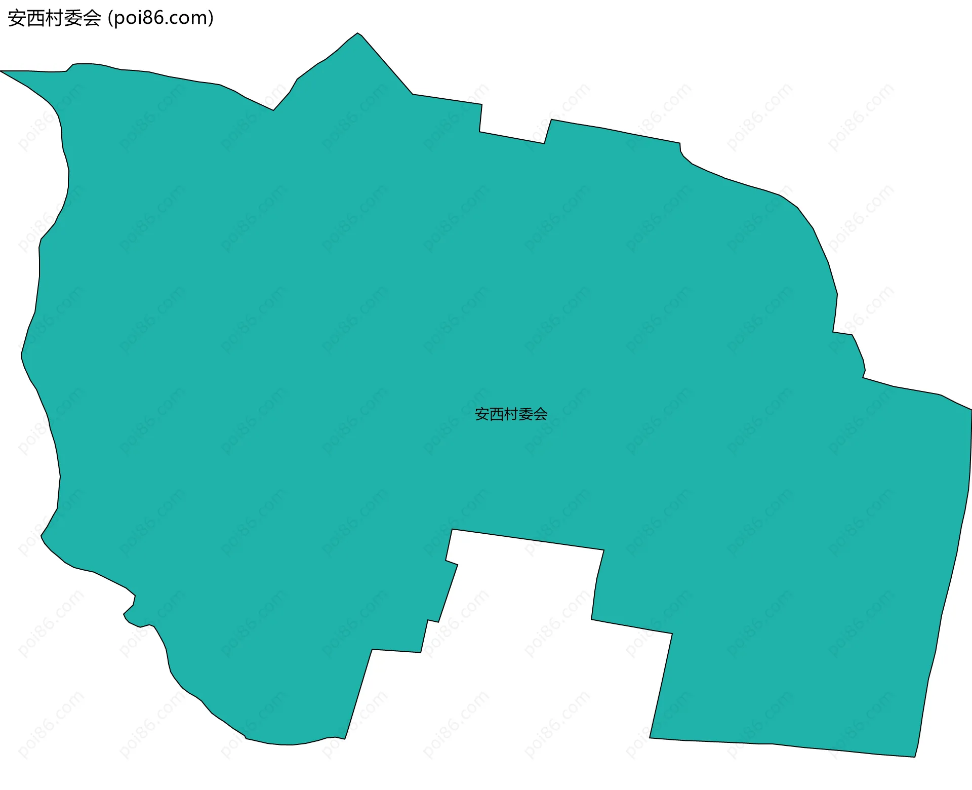 安西村委会边界地图
