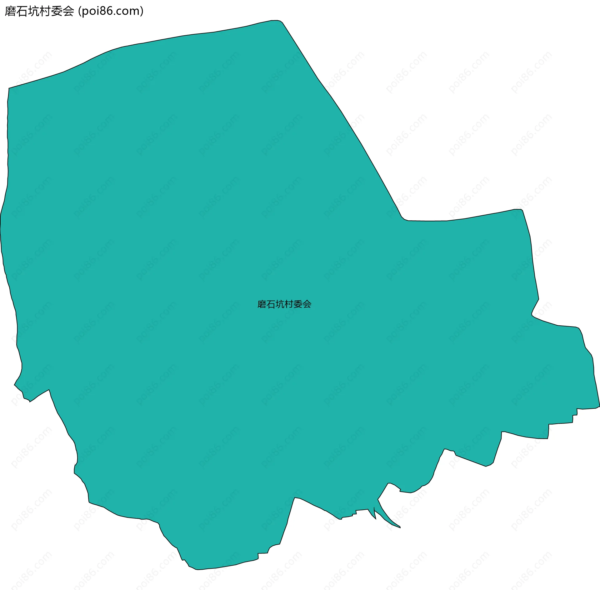 磨石坑村委会边界地图