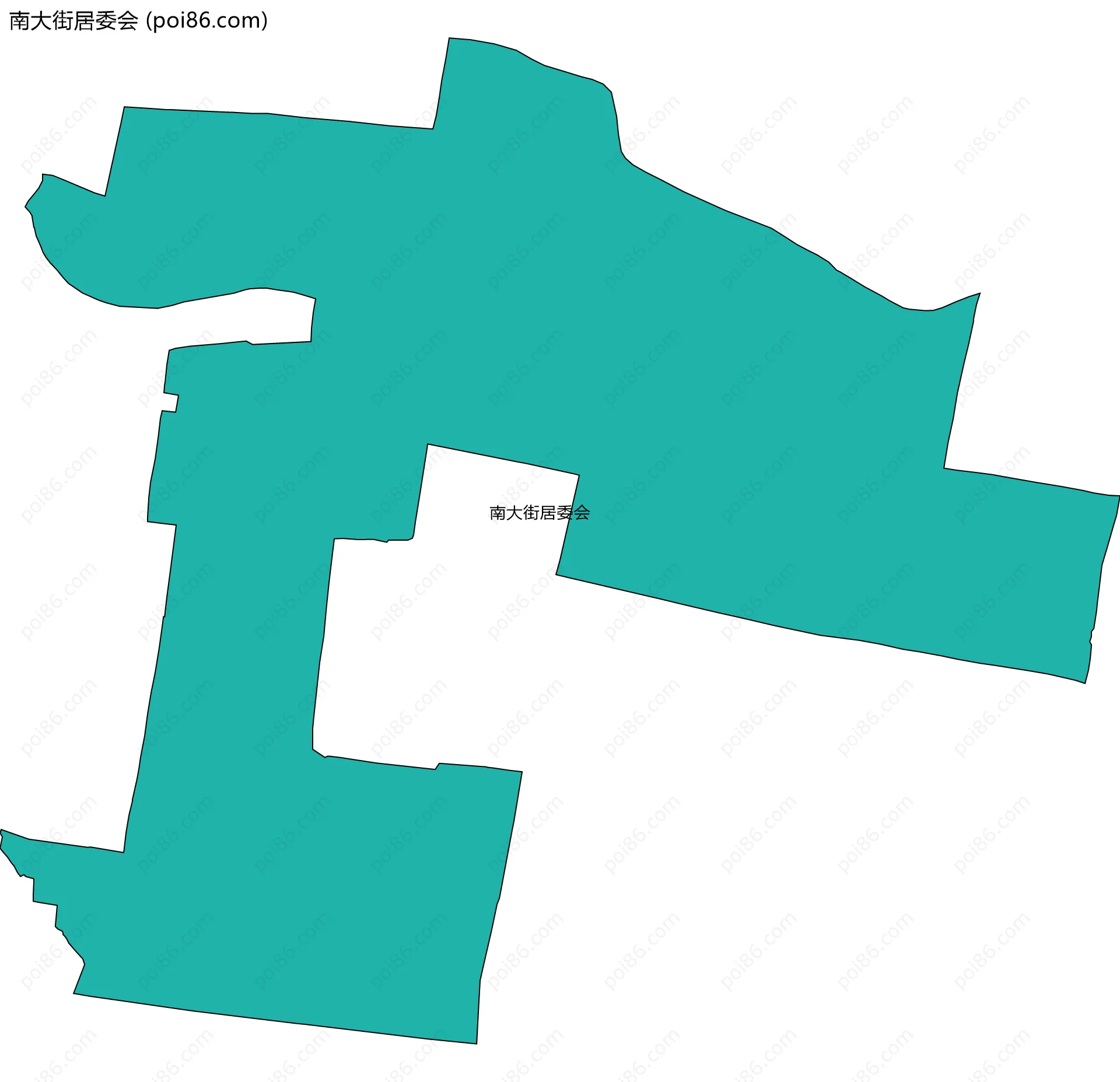 南大街居委会边界地图