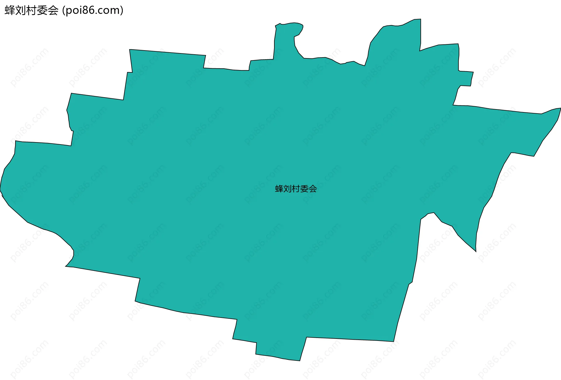 蜂刘村委会边界地图