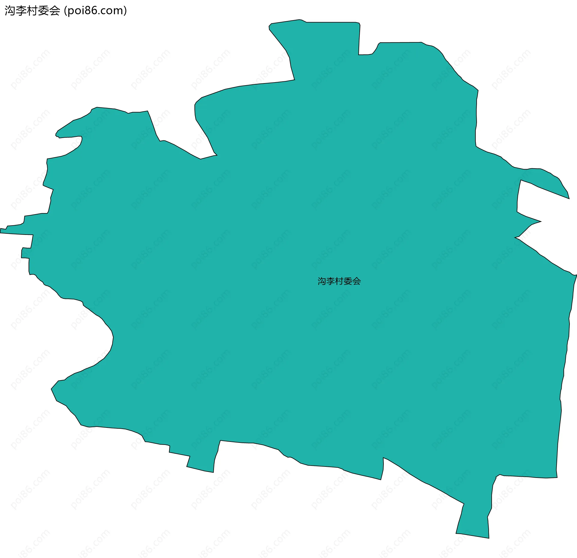 沟李村委会边界地图