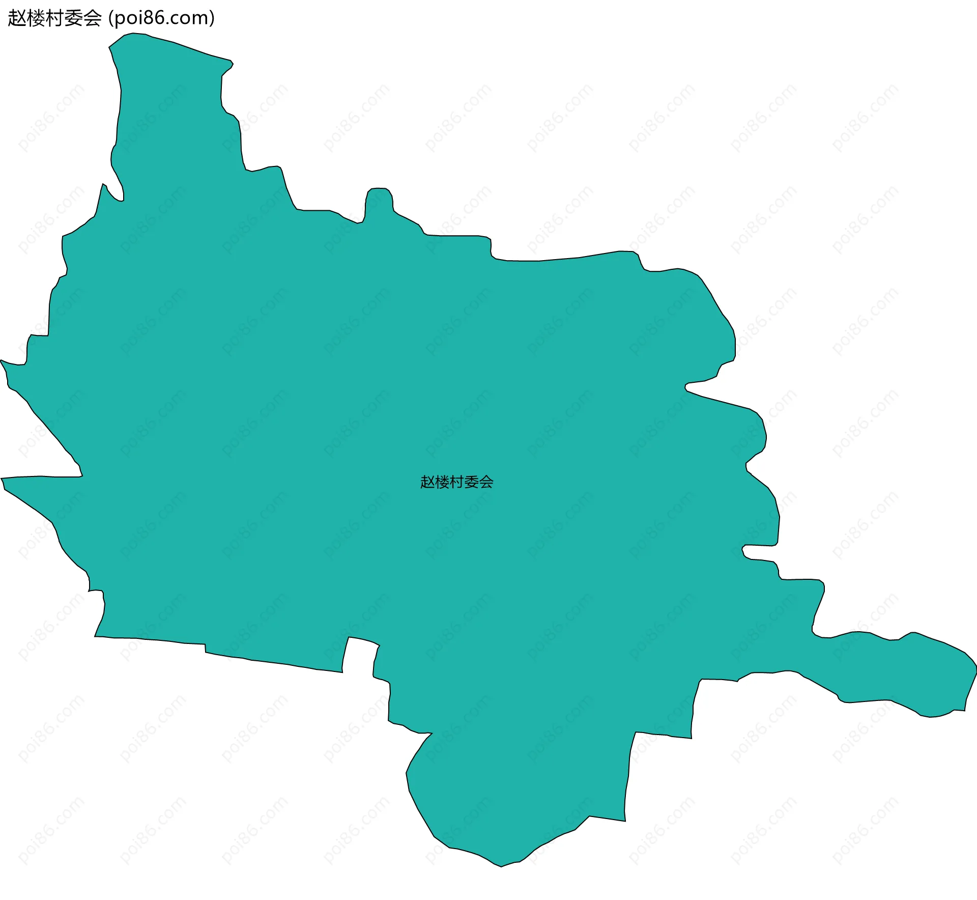 赵楼村委会边界地图