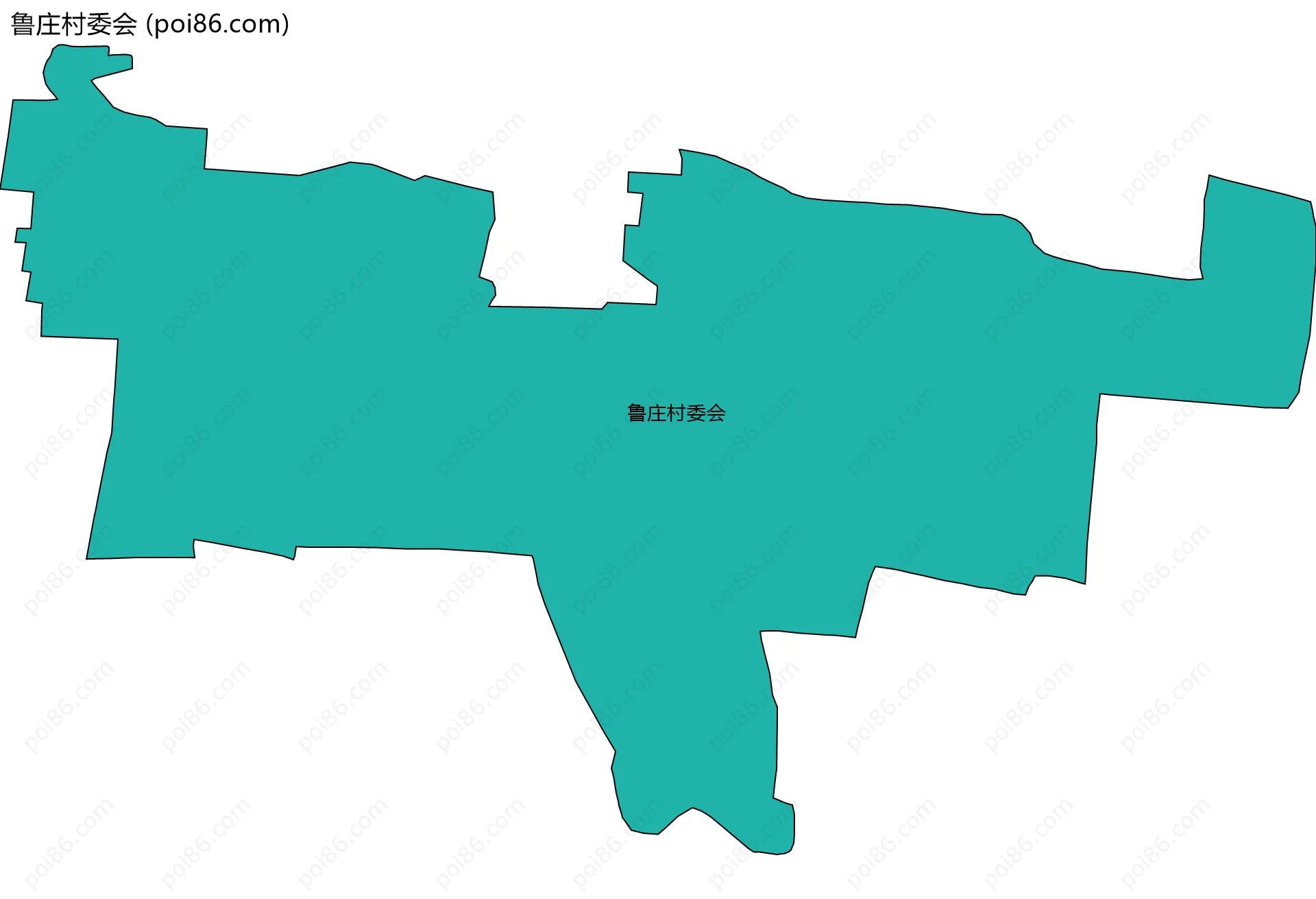 鲁庄村委会边界地图