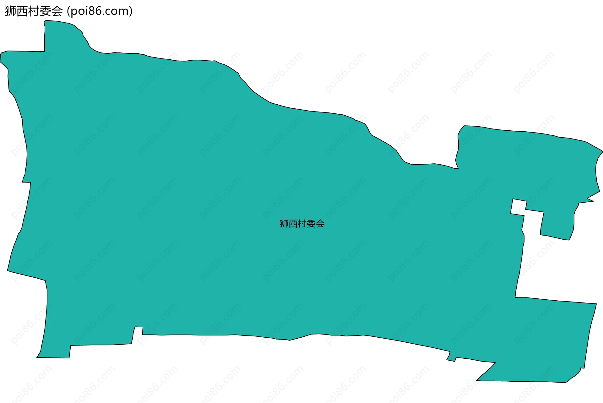 狮西村委会边界地图