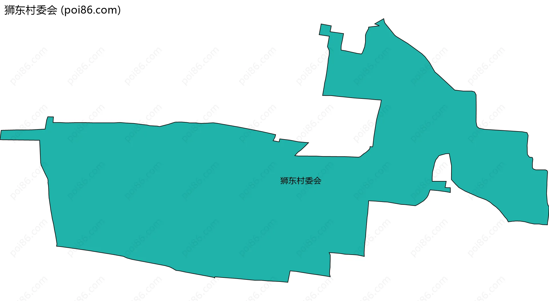 狮东村委会边界地图