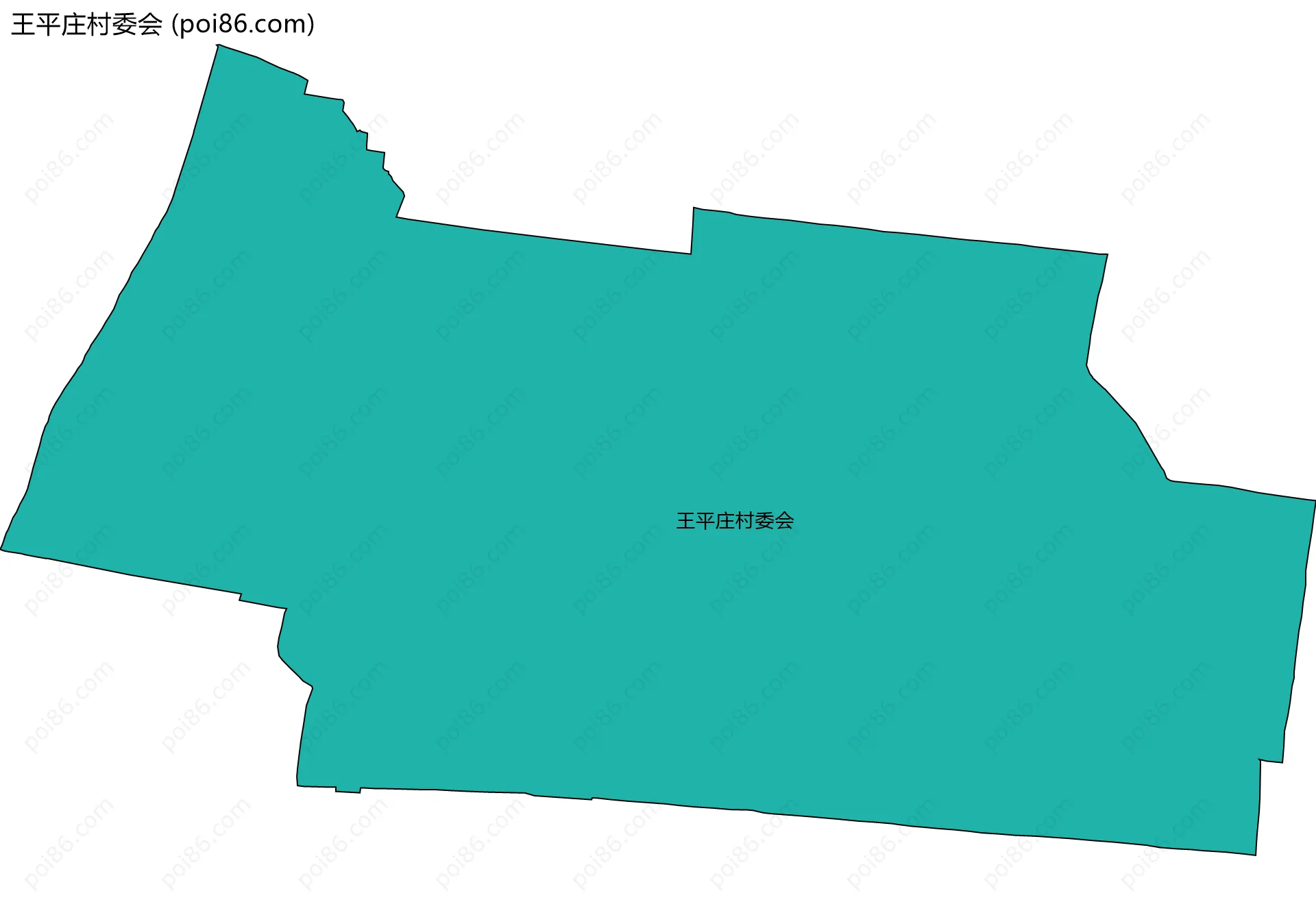 王平庄村委会边界地图