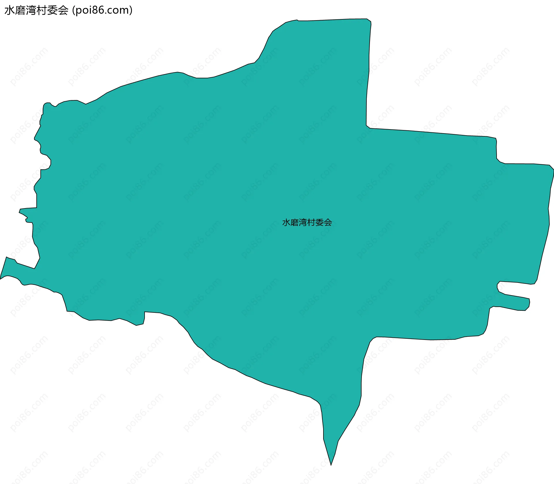 水磨湾村委会边界地图