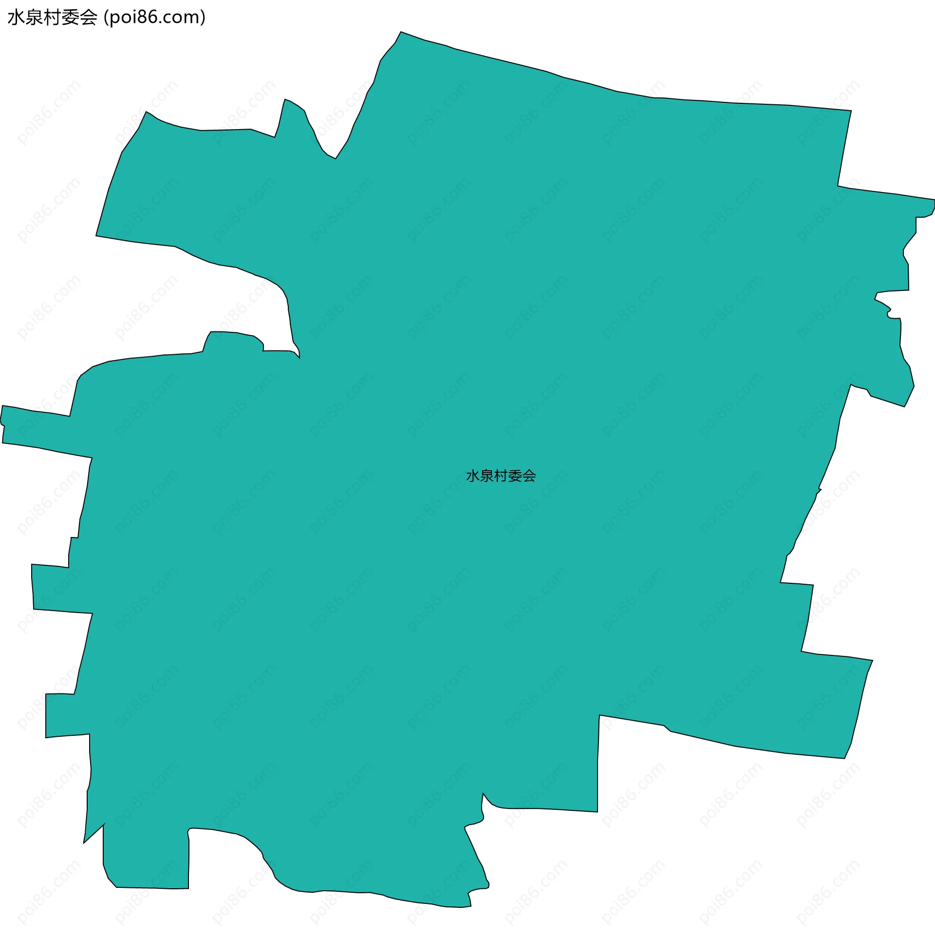 水泉村委会边界地图
