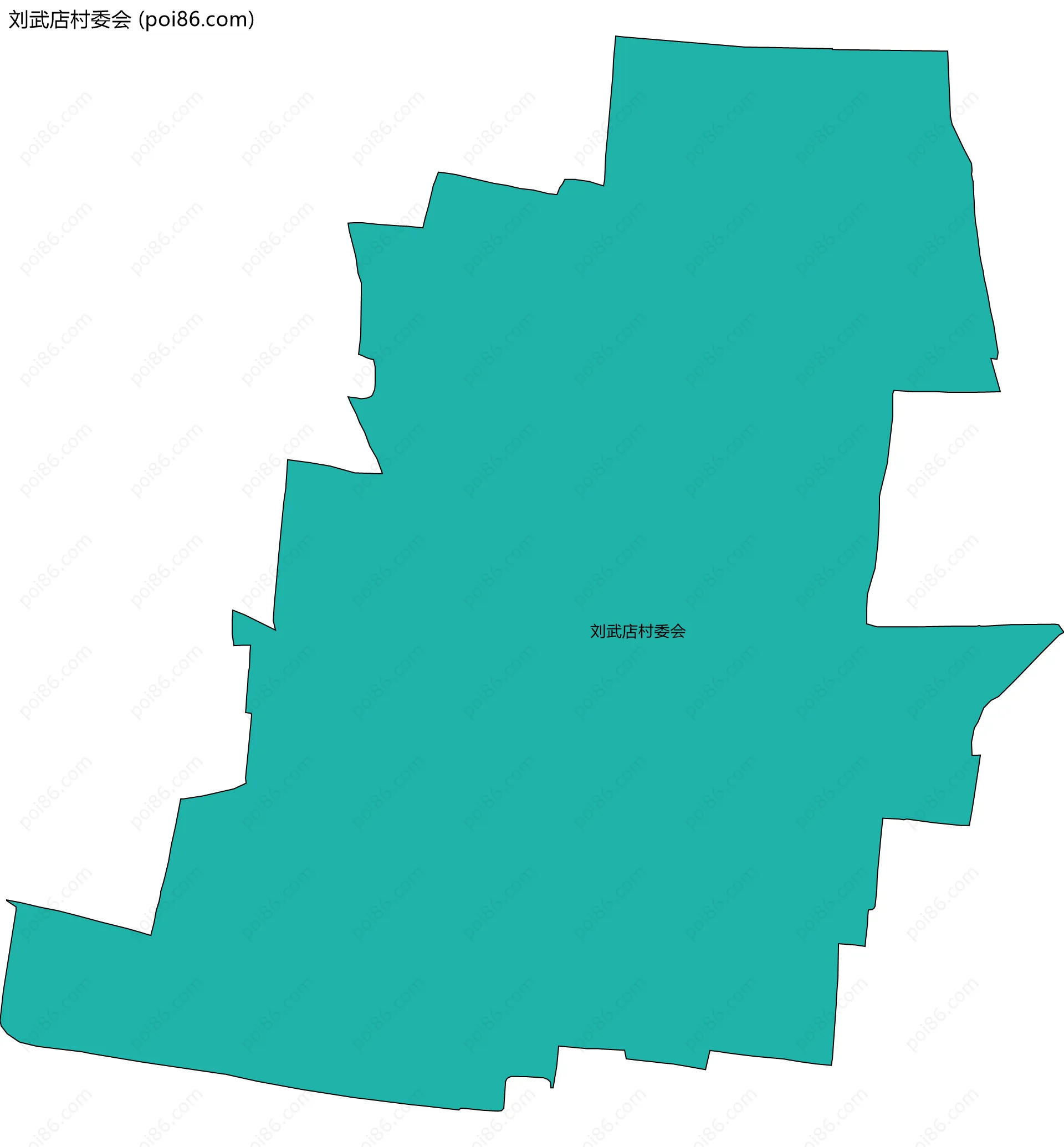 刘武店村委会边界地图