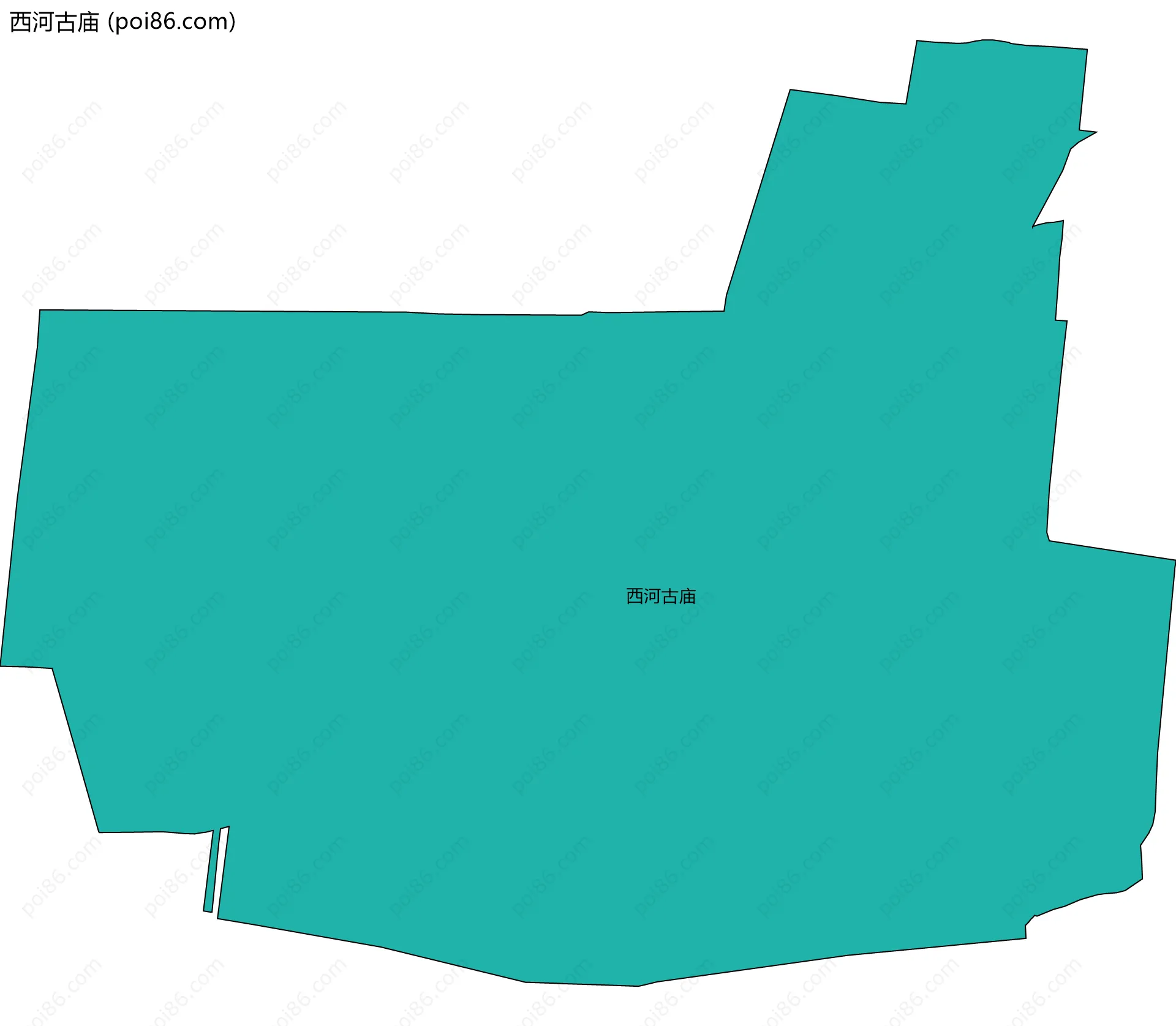 西河古庙边界地图