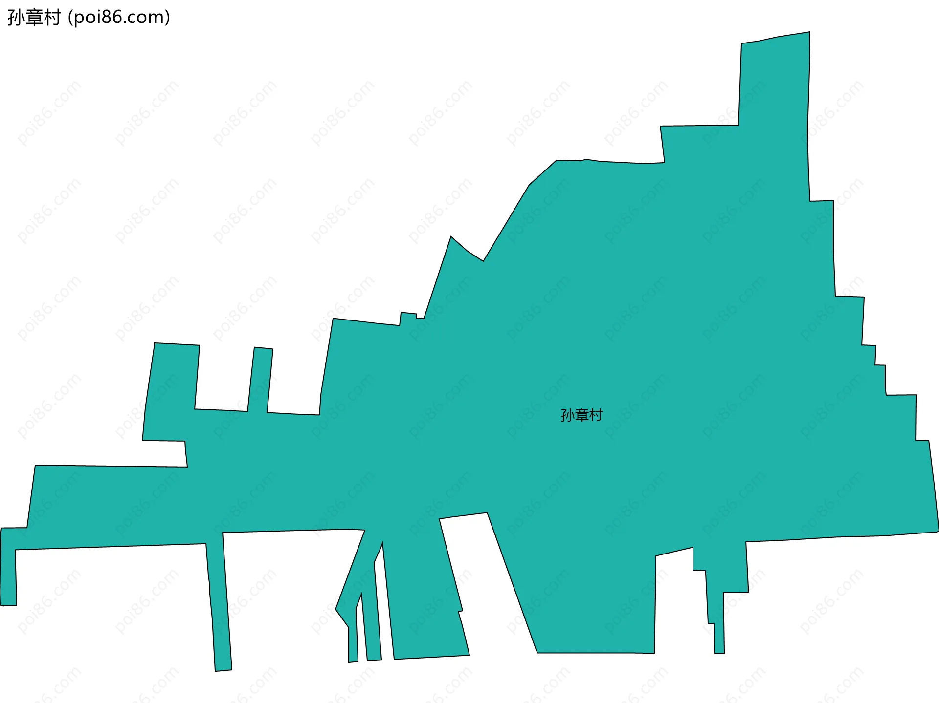 孙章村边界地图