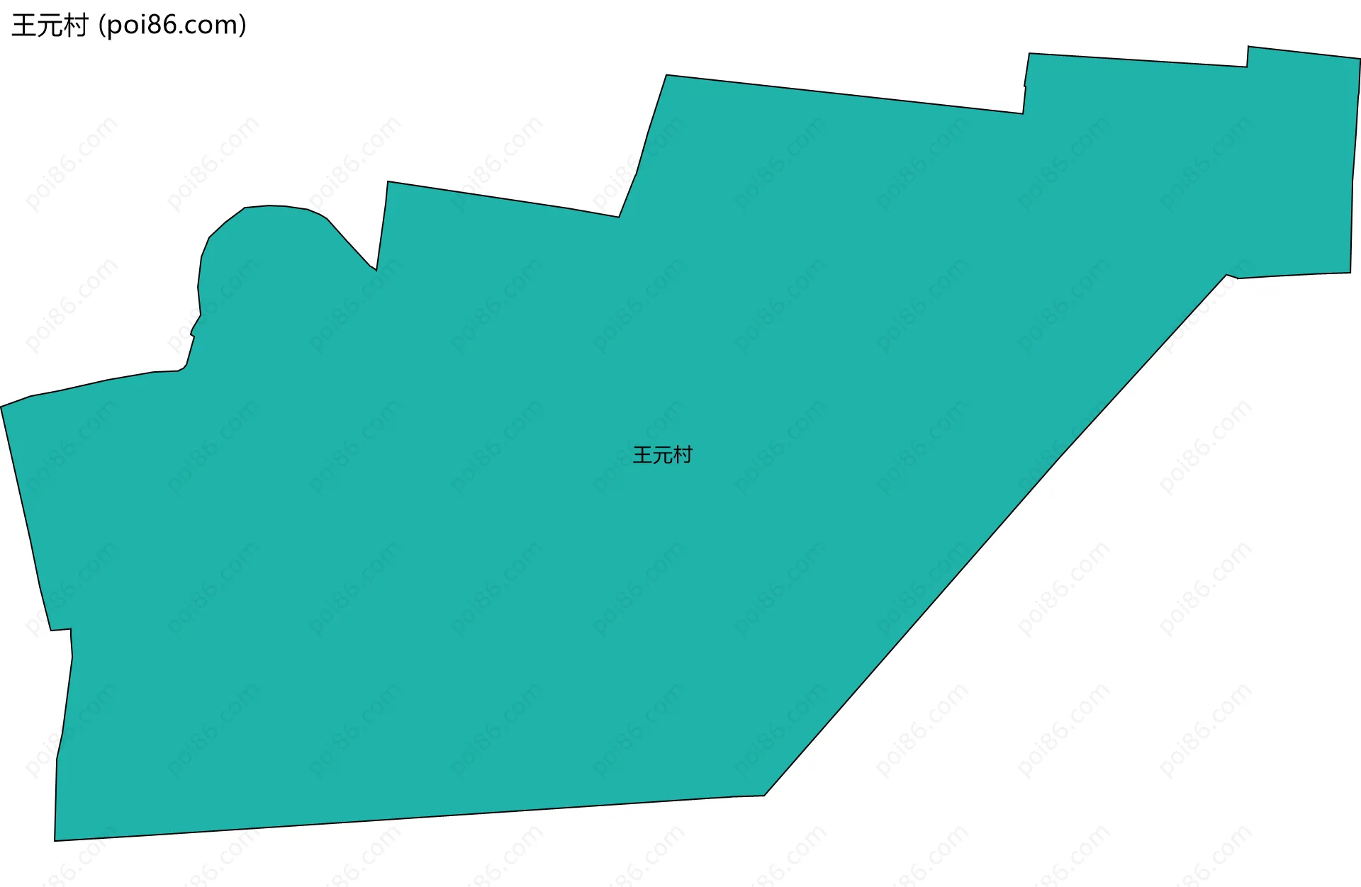 王元村边界地图