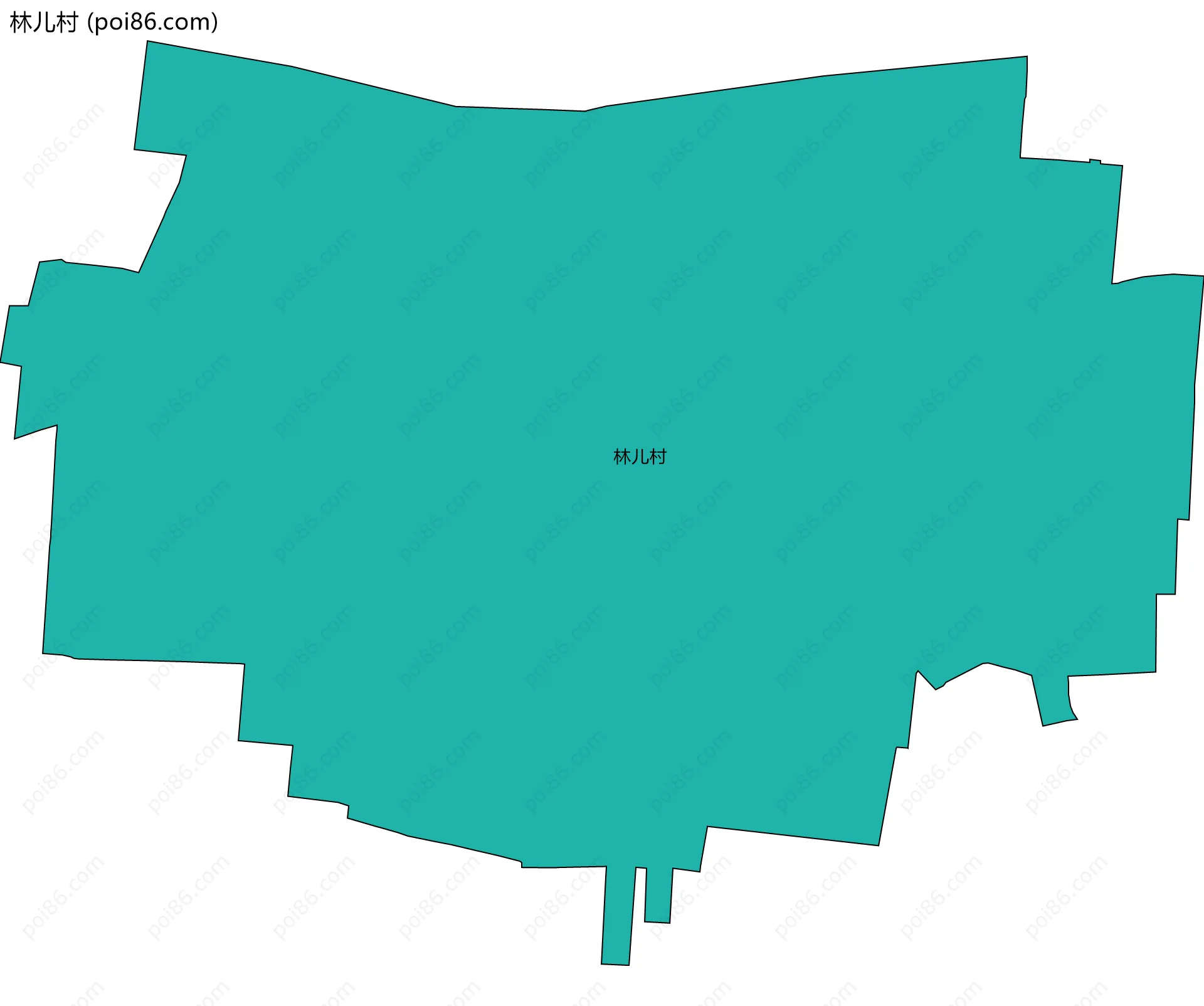 林儿村边界地图