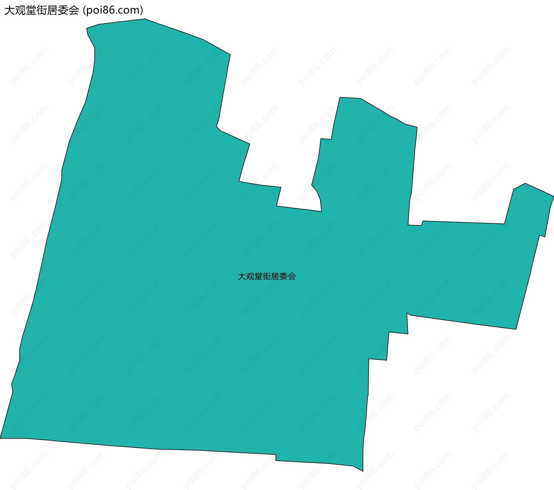 大观堂街居委会边界地图
