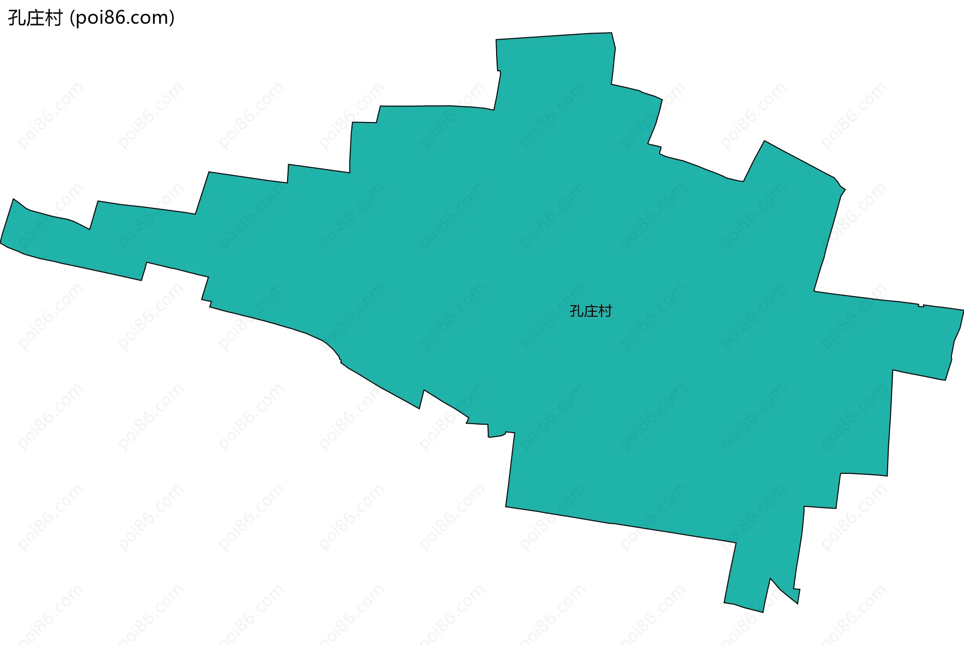 孔庄村边界地图