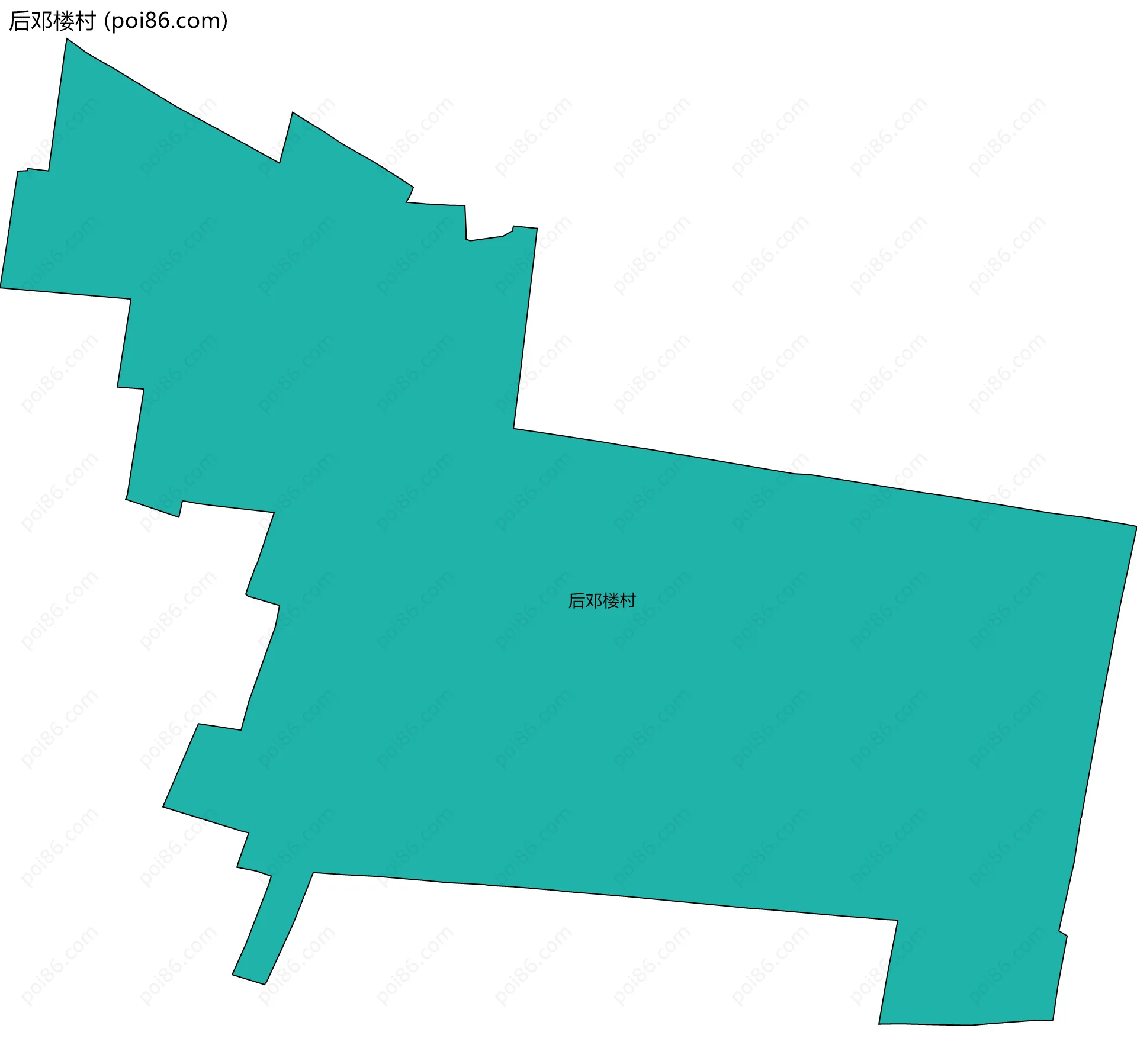 后邓楼村边界地图