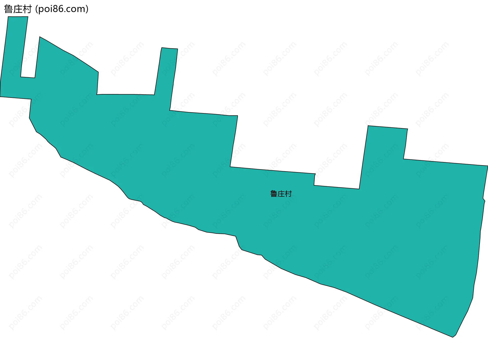 鲁庄村边界地图