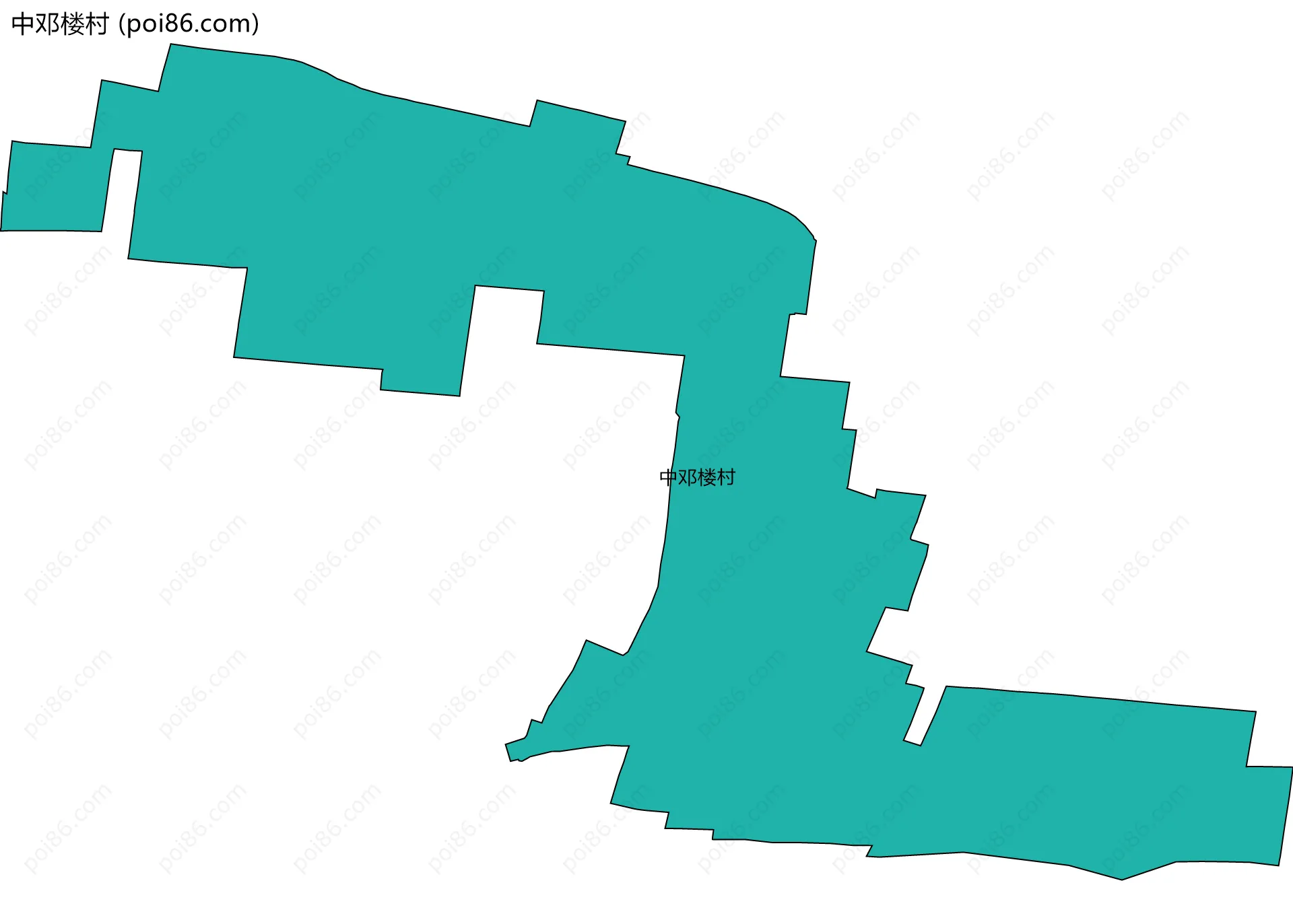 中邓楼村边界地图