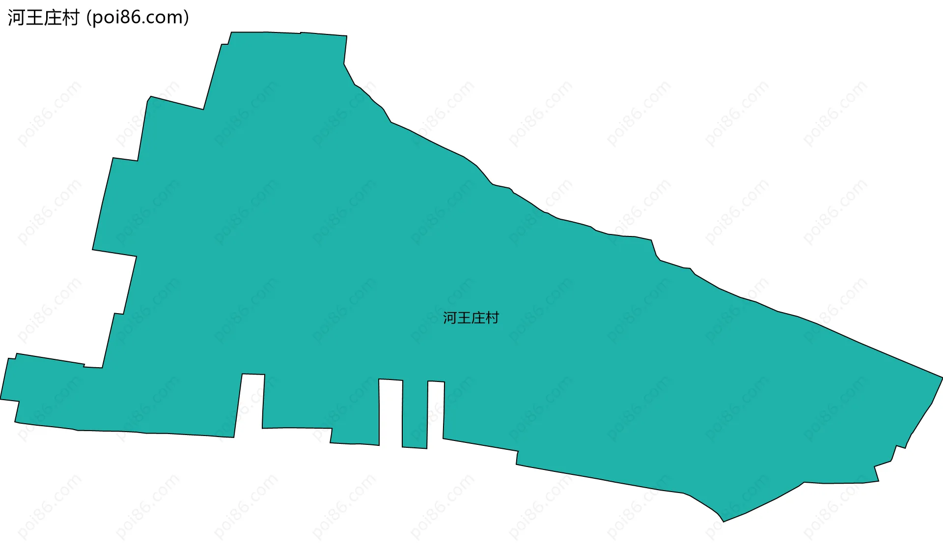 河王庄村边界地图