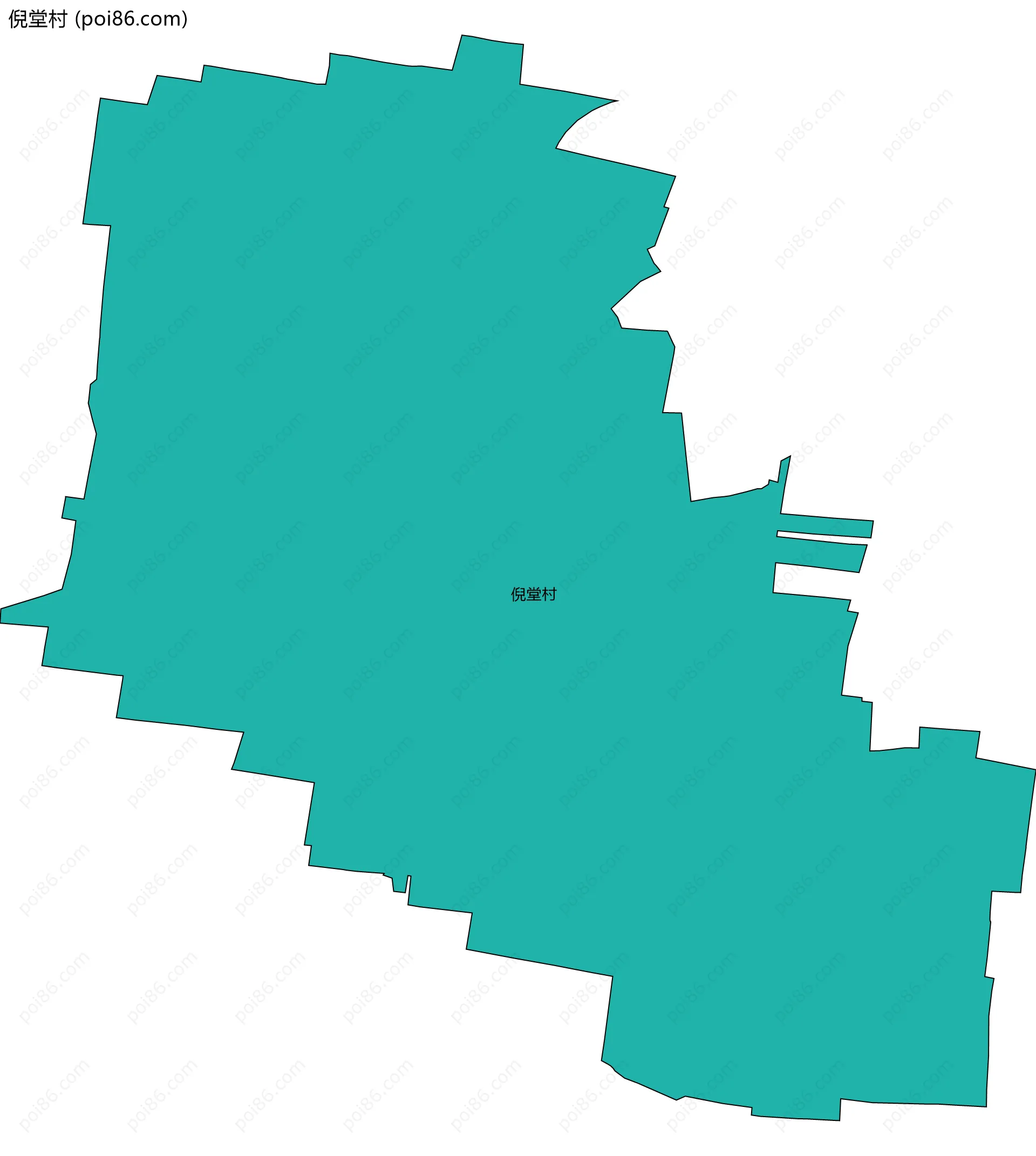 倪堂村边界地图