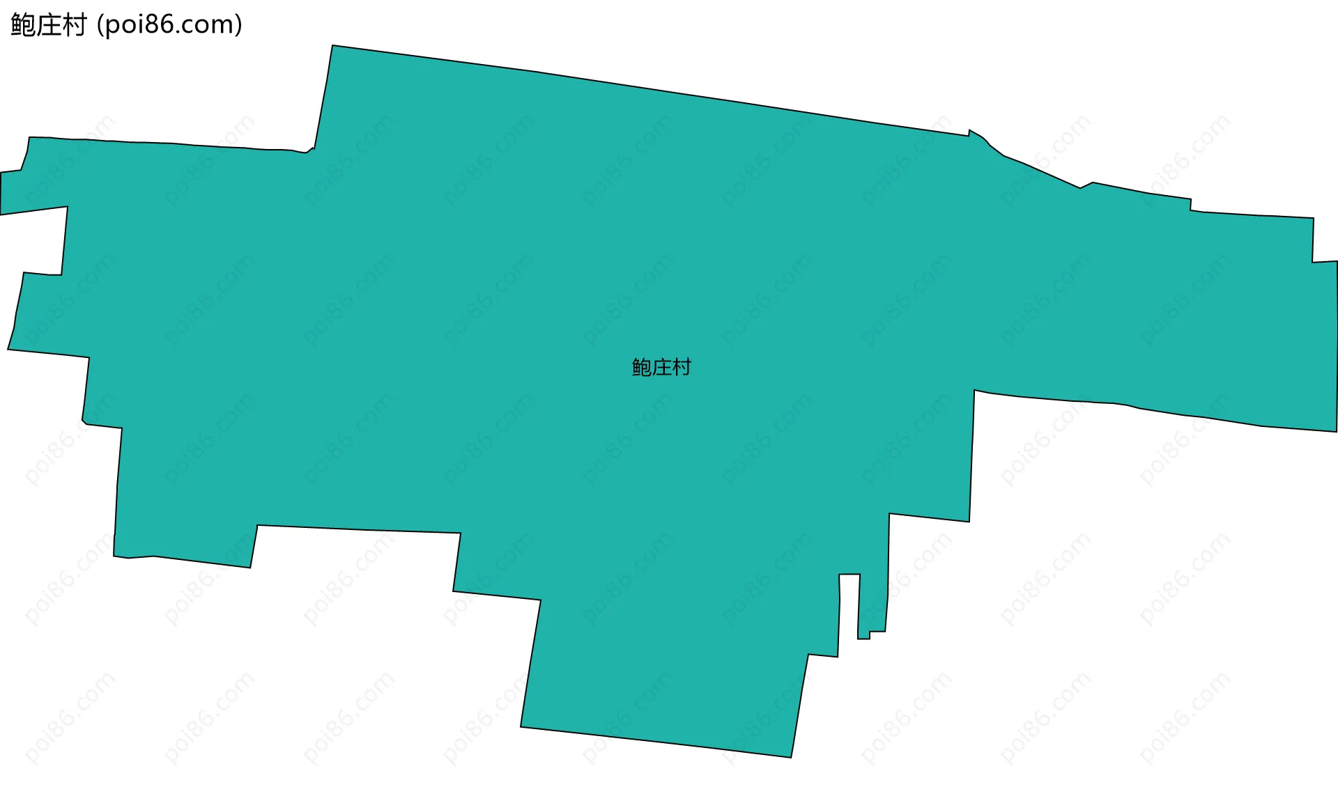 鲍庄村边界地图