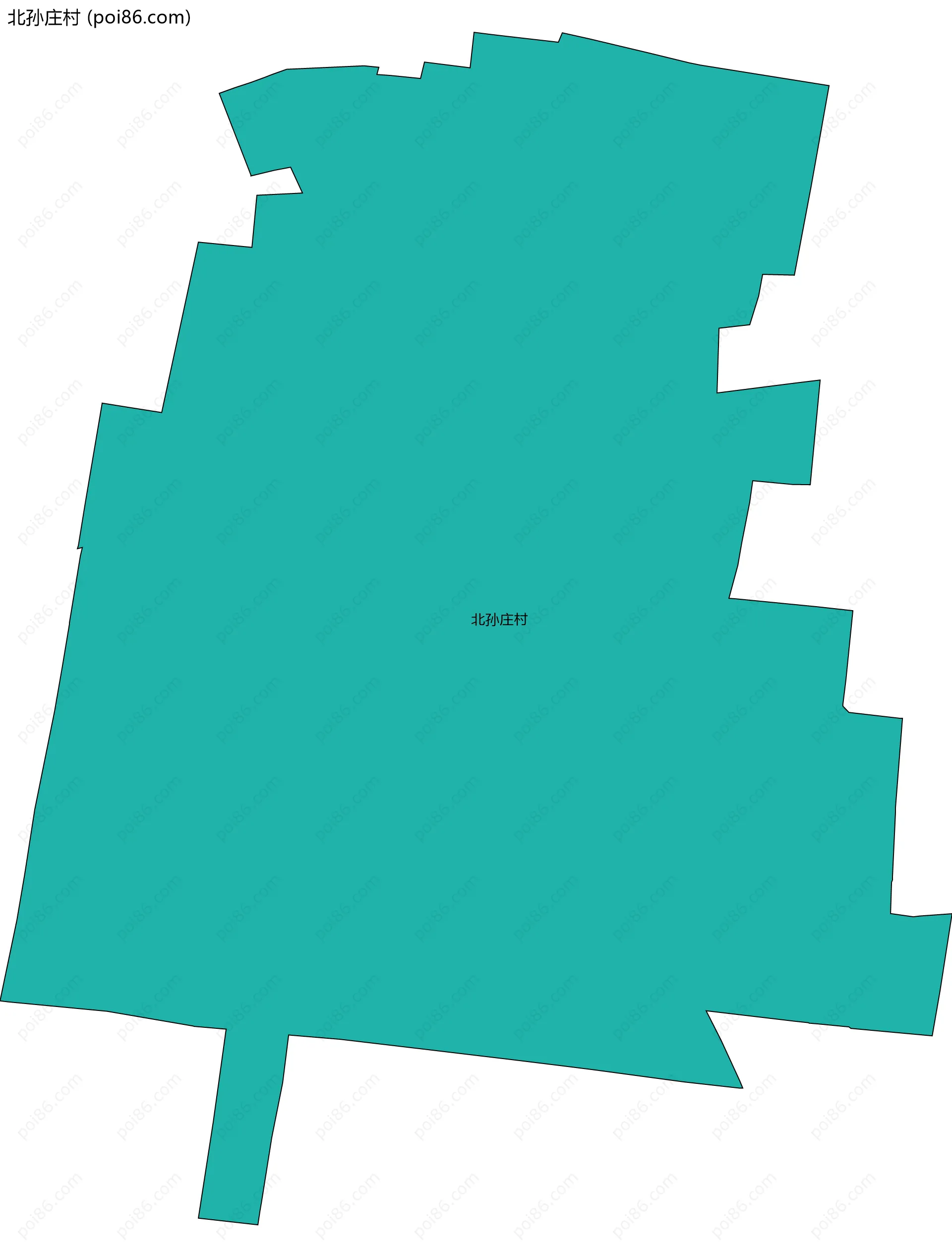 北孙庄村边界地图