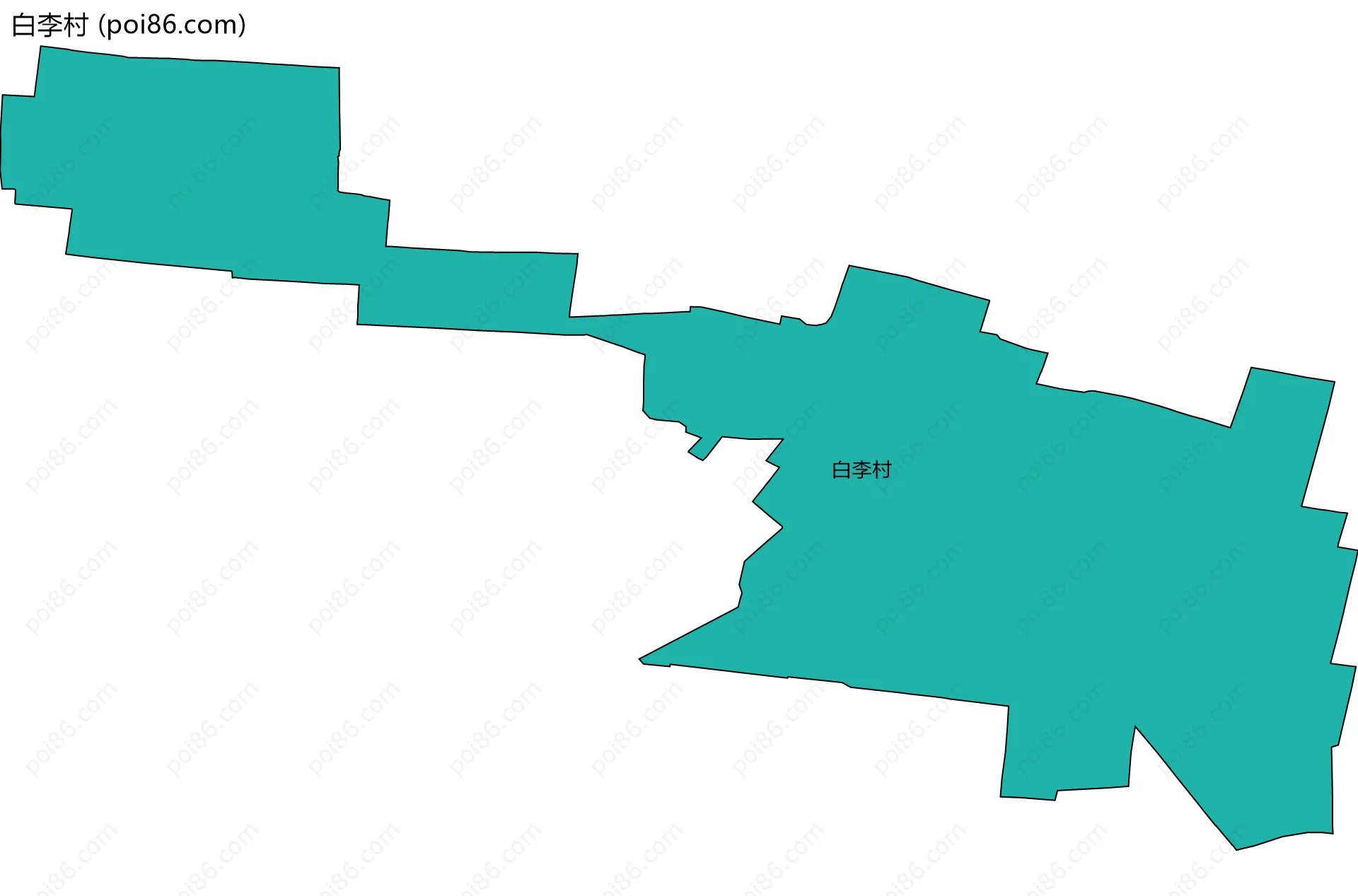 白李村边界地图