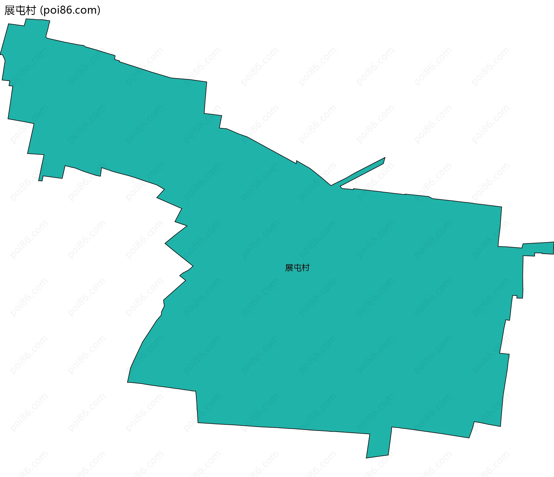 展屯村边界地图