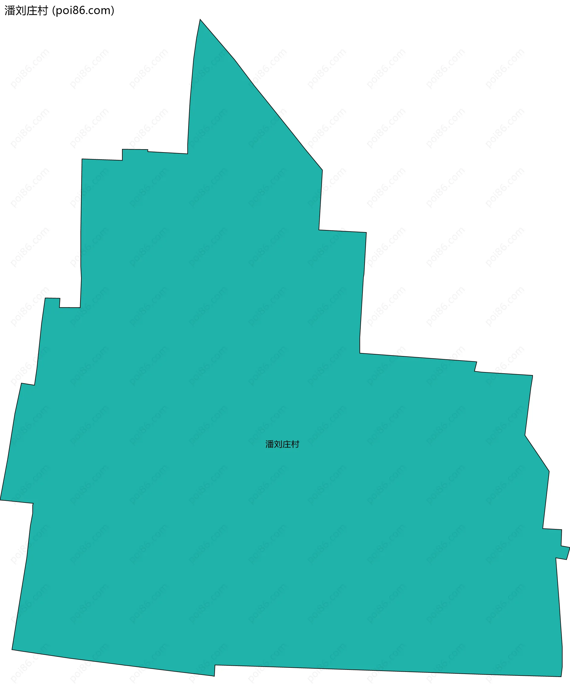 潘刘庄村边界地图