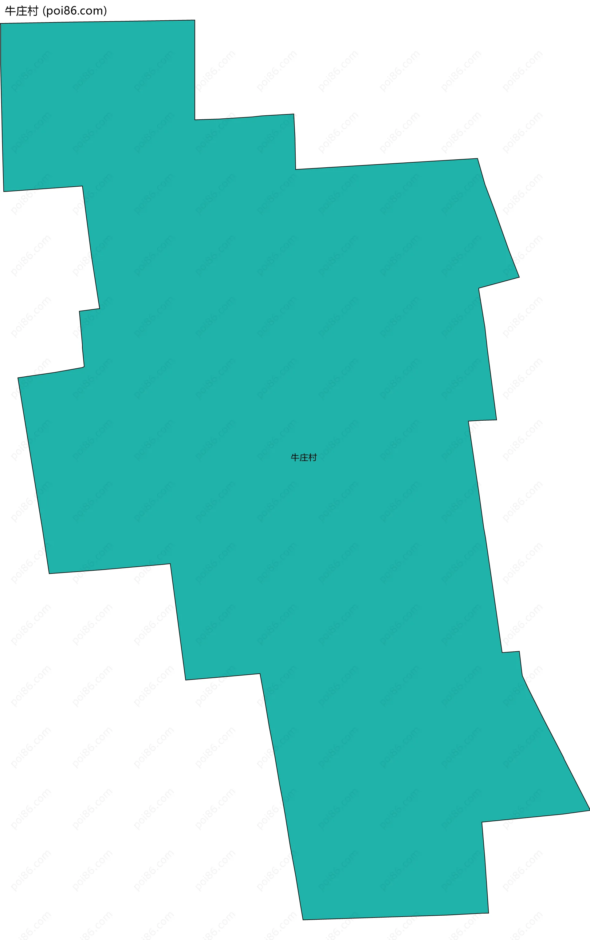 牛庄村边界地图