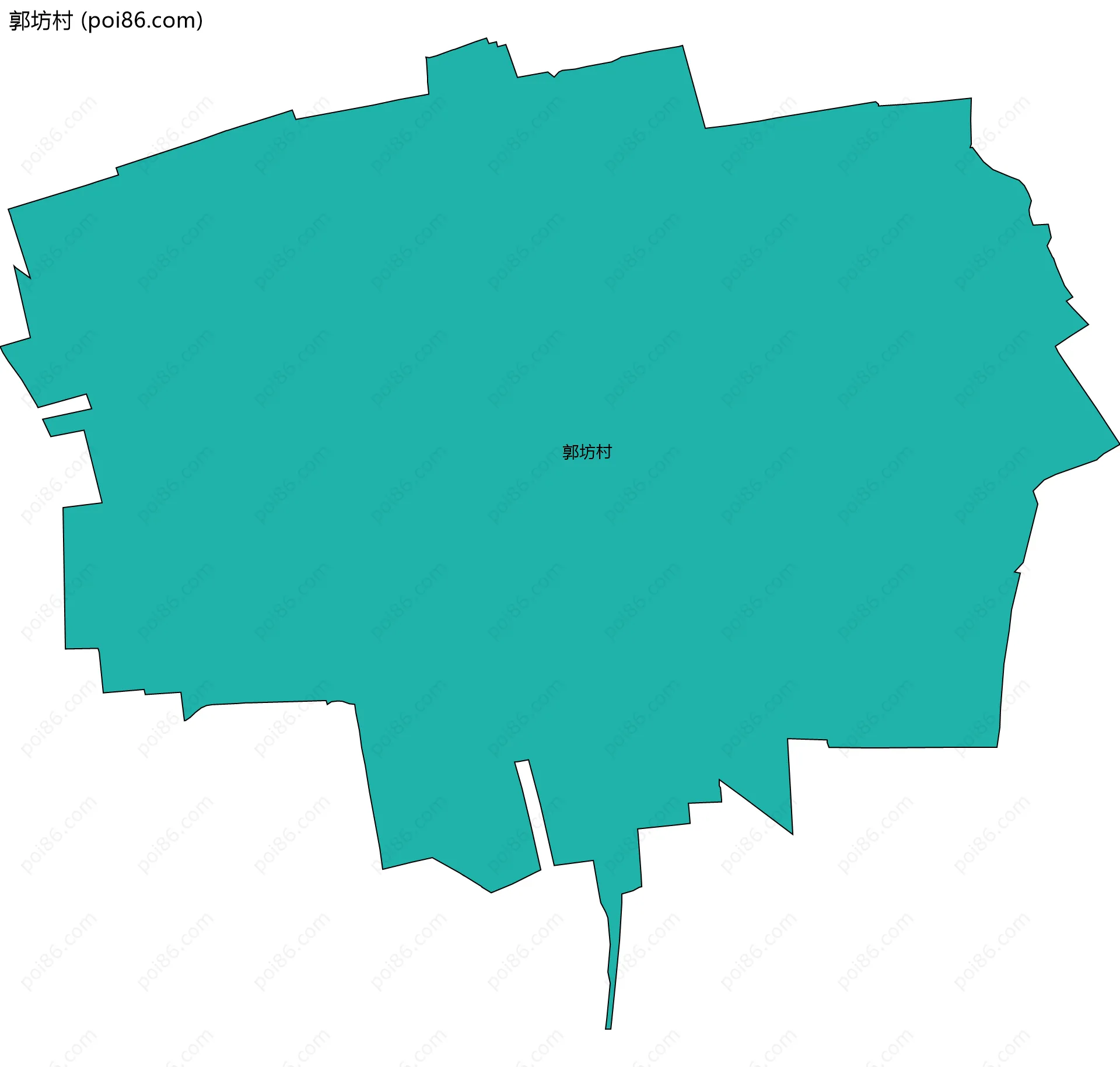 郭坊村边界地图