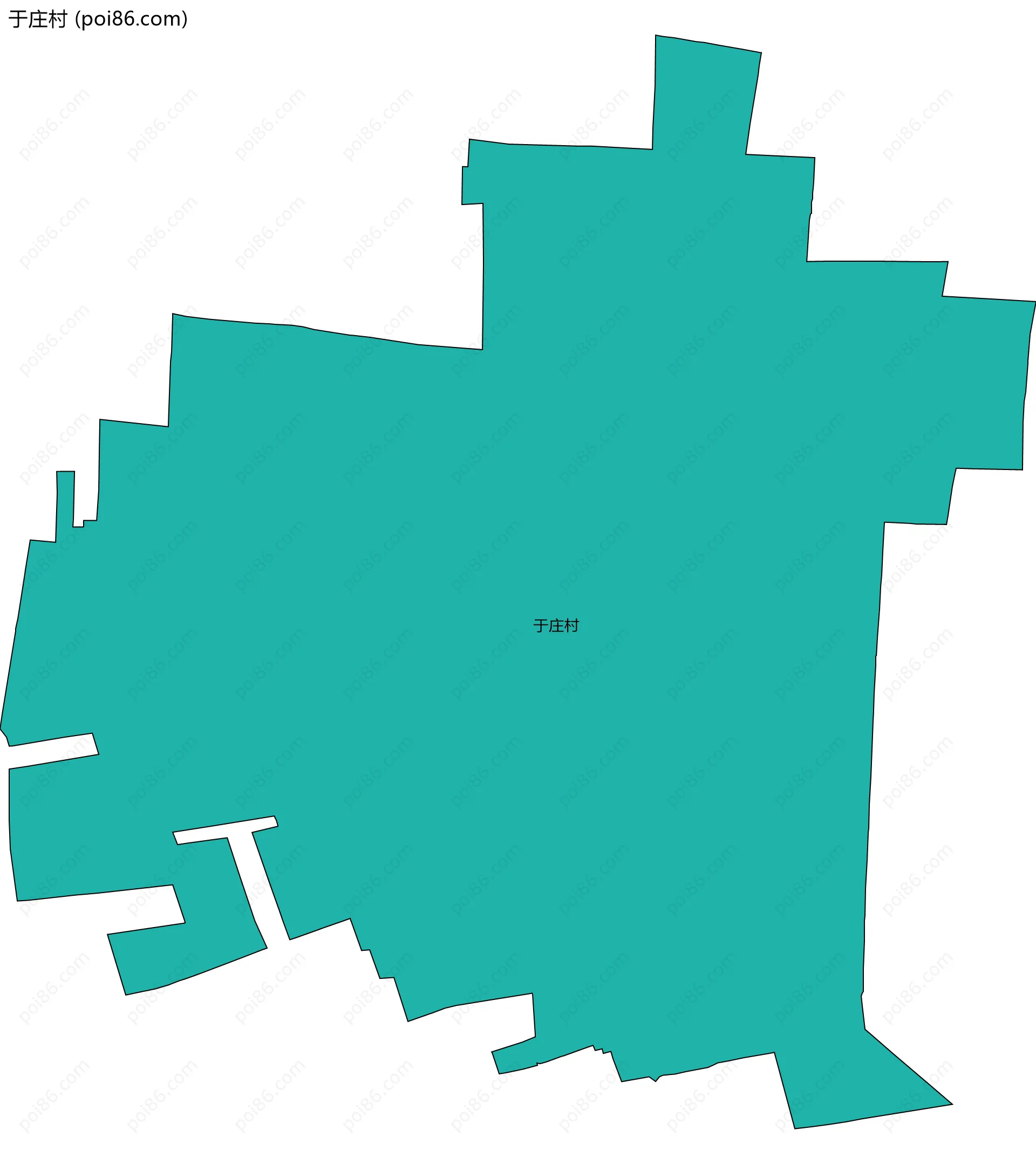 于庄村边界地图