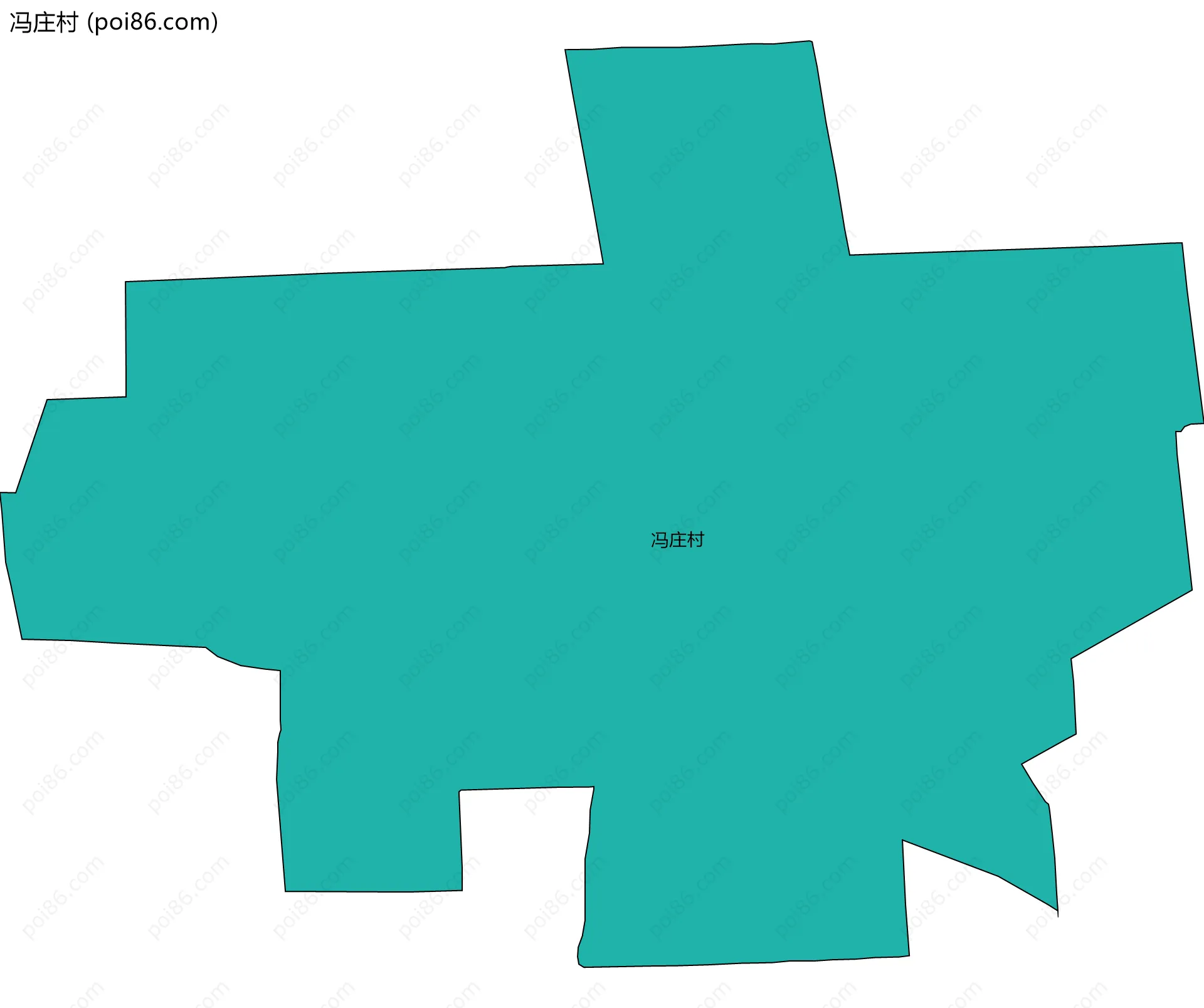 冯庄村边界地图